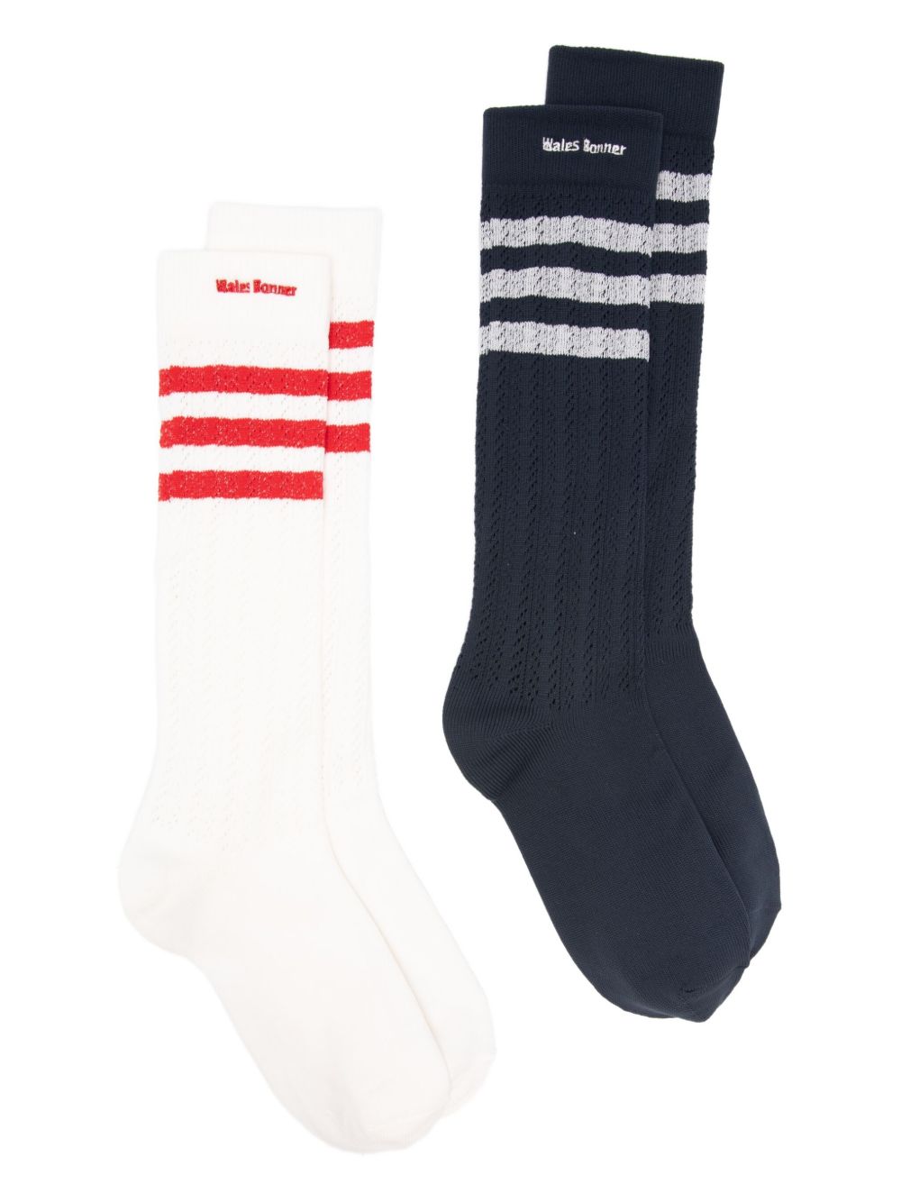 ADIDAS X WALES BONNER Fashionable Striped Logo Cotton Socks for Men
