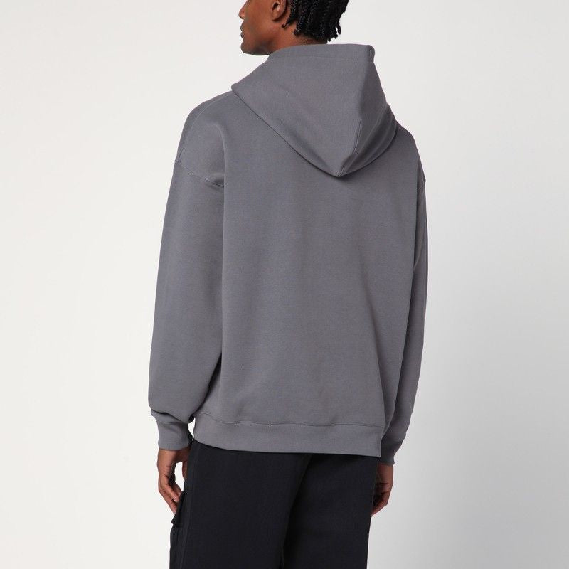 Y-3 Men's Granite Cotton Drawstring Hoodie