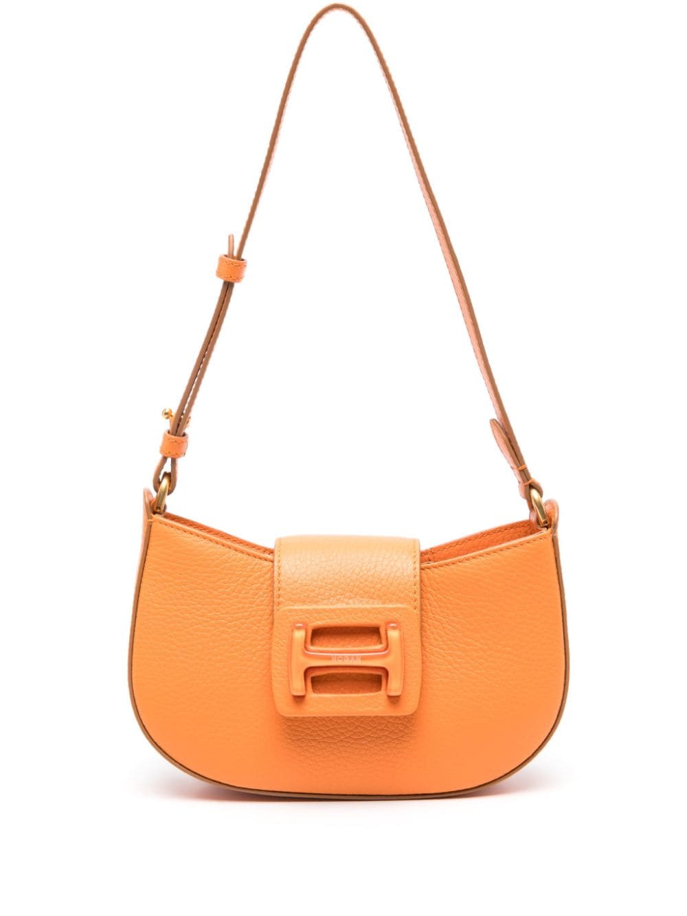 HOGAN Leather Shoulder Handbag with Maxi Buckle Detail
