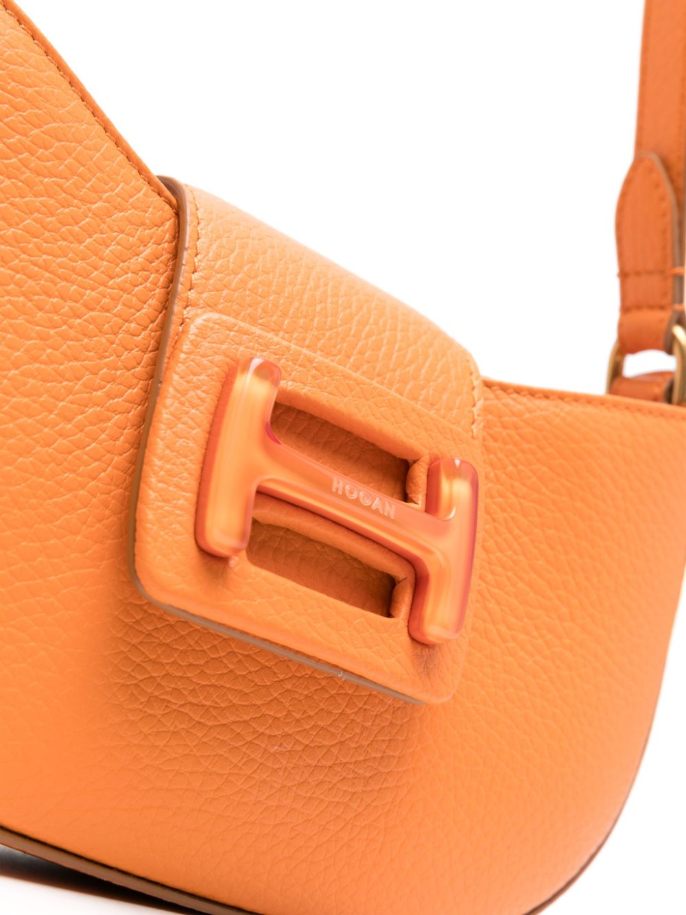 HOGAN Leather Shoulder Handbag with Maxi Buckle Detail