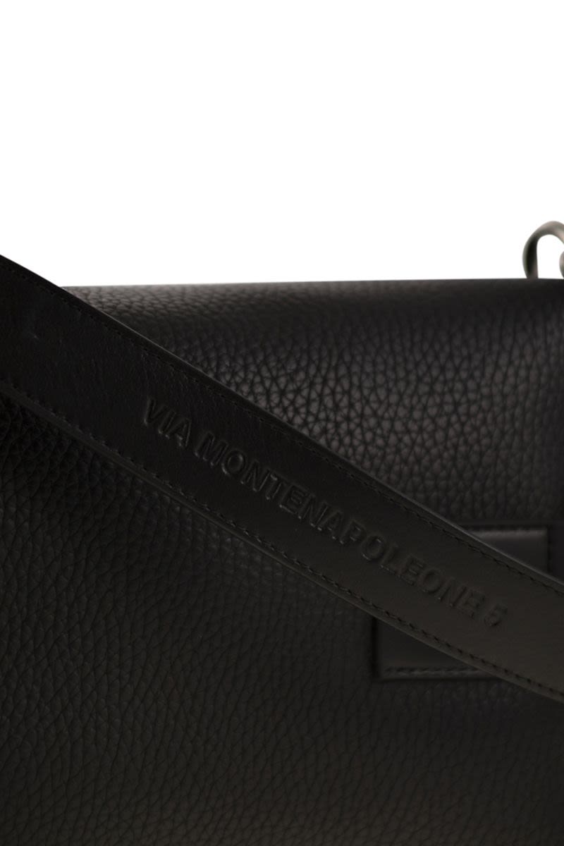 HOGAN Mini Leather Top Zip Satchel