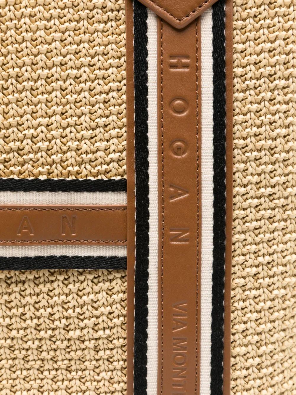HOGAN Stylish Raffia Tote Bag