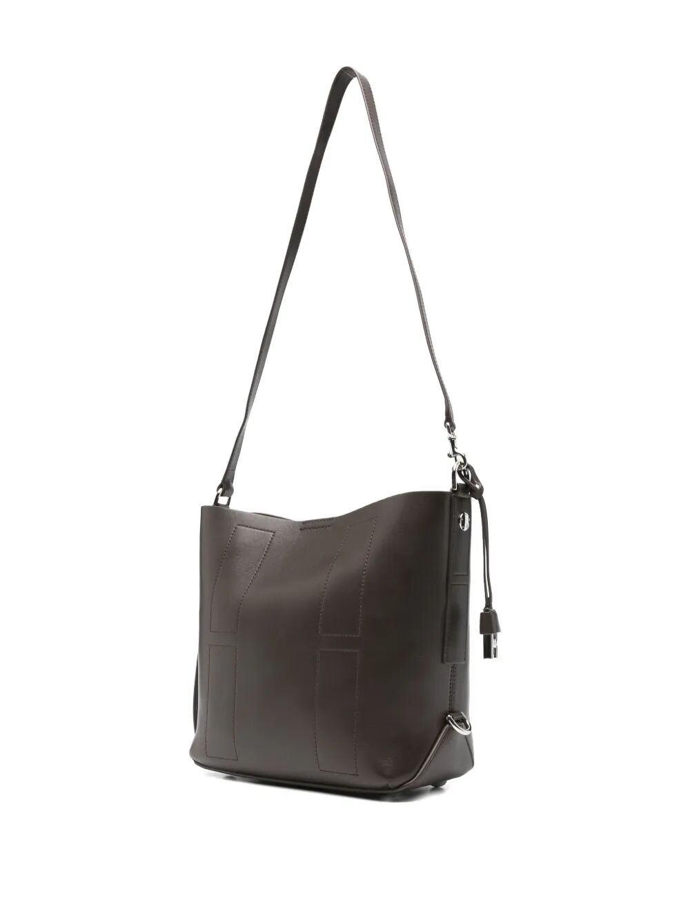 HOGAN Mini Leather Hobo Handbag with H-Detail