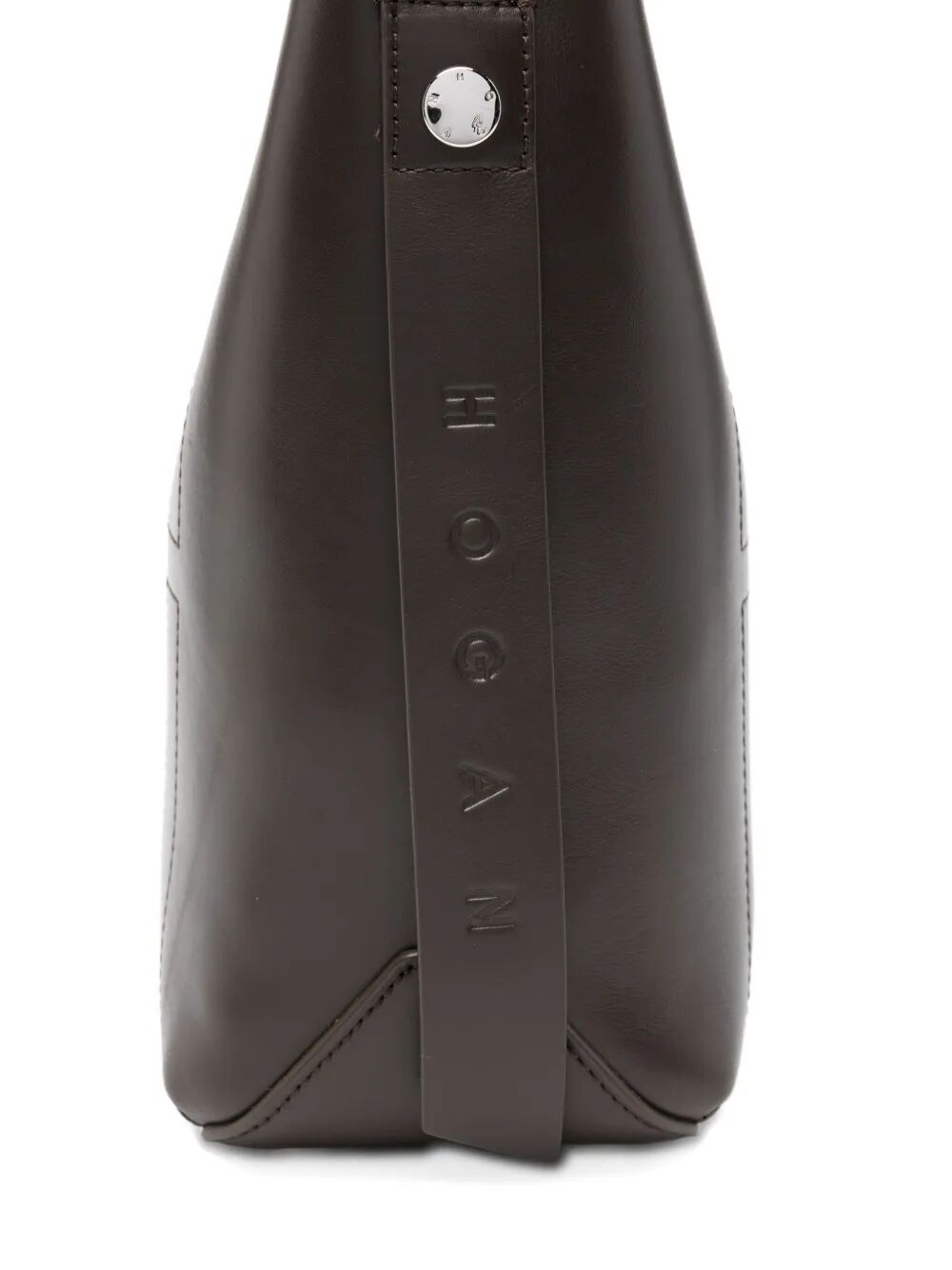 HOGAN Mini Leather Hobo Handbag with H-Detail