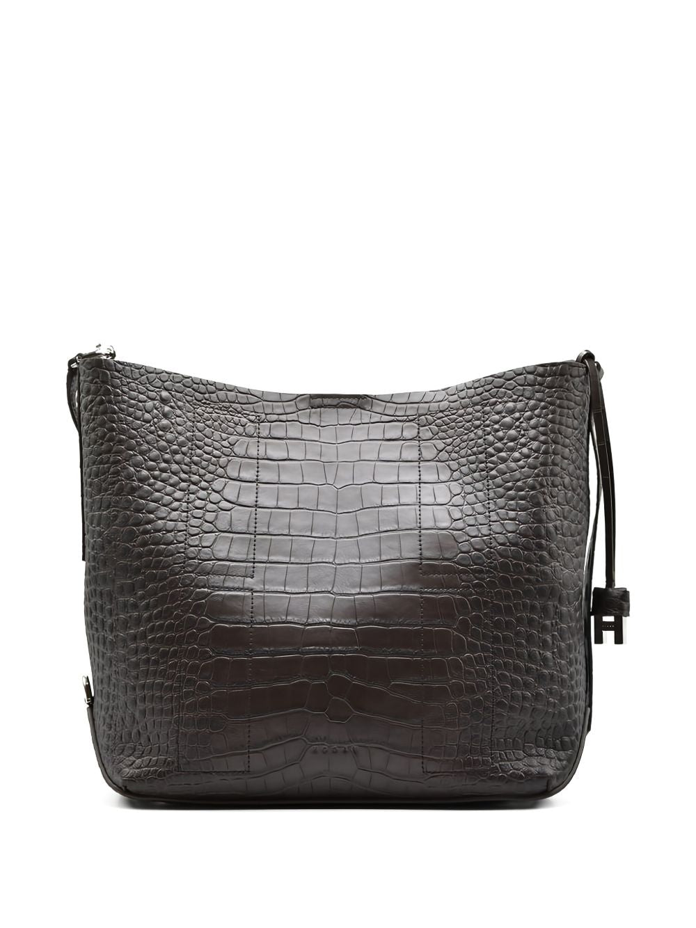 HOGAN Embossed Top Handle Handbag with Adjustable Shoulder Strap