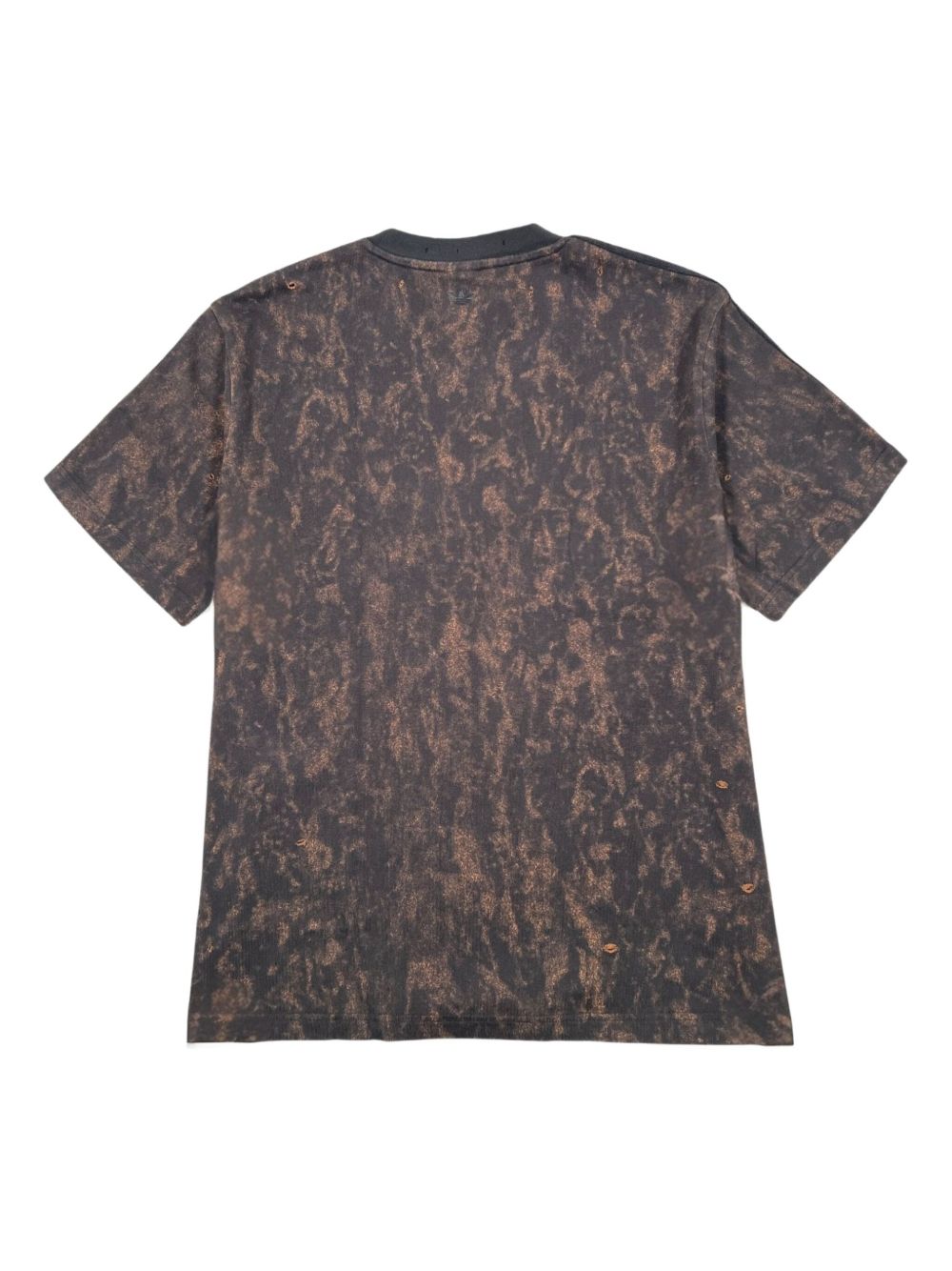 ADIDAS ORIGINALS Distressed Effect Cotton T-Shirt with Three-Stripes - Men