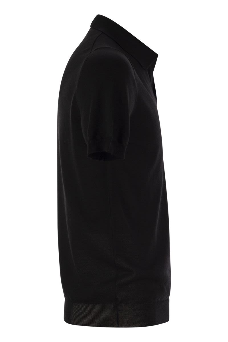 TAGLIATORE Basic Short-Sleeved Cotton Polo Shirt