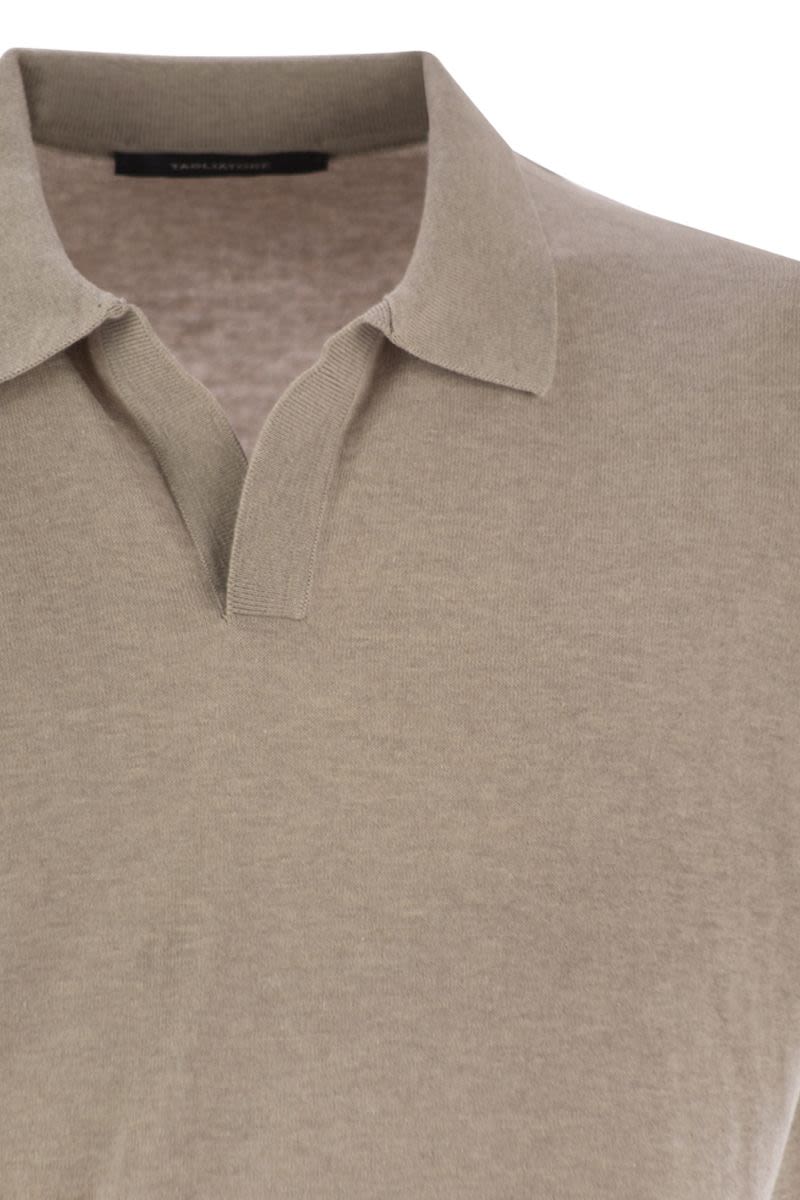TAGLIATORE Basic Short-Sleeved Cotton Polo Shirt