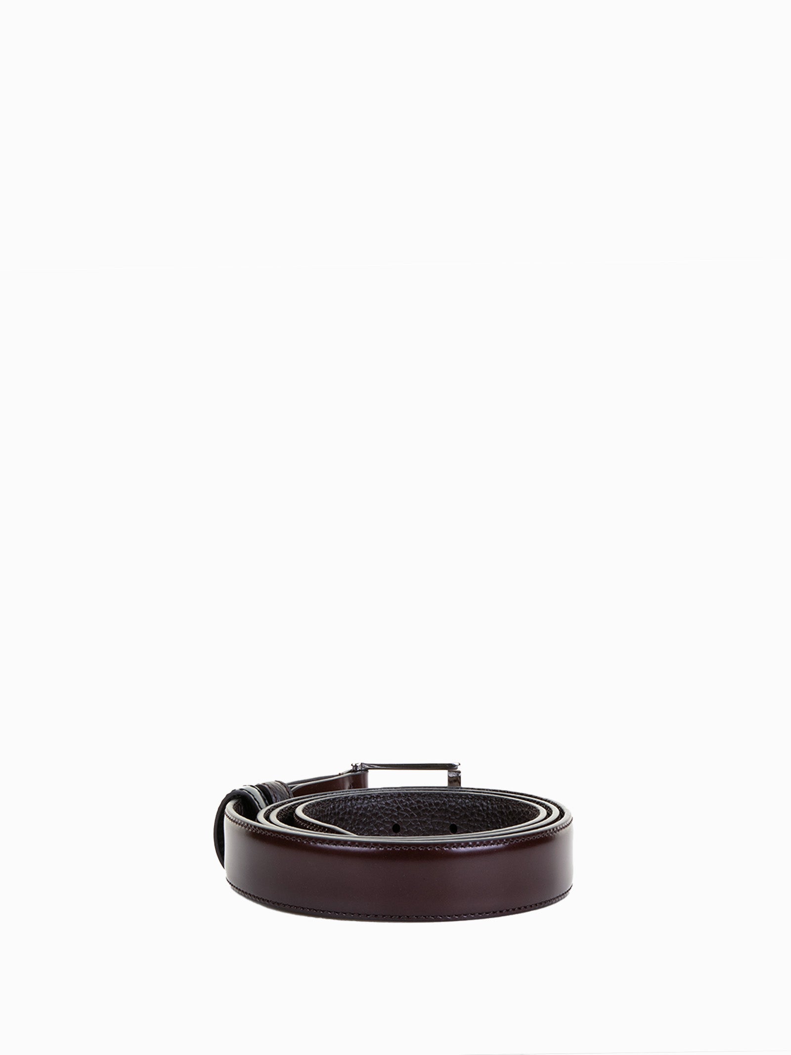 HOGAN Semi-Gloss Leather Belt for Men