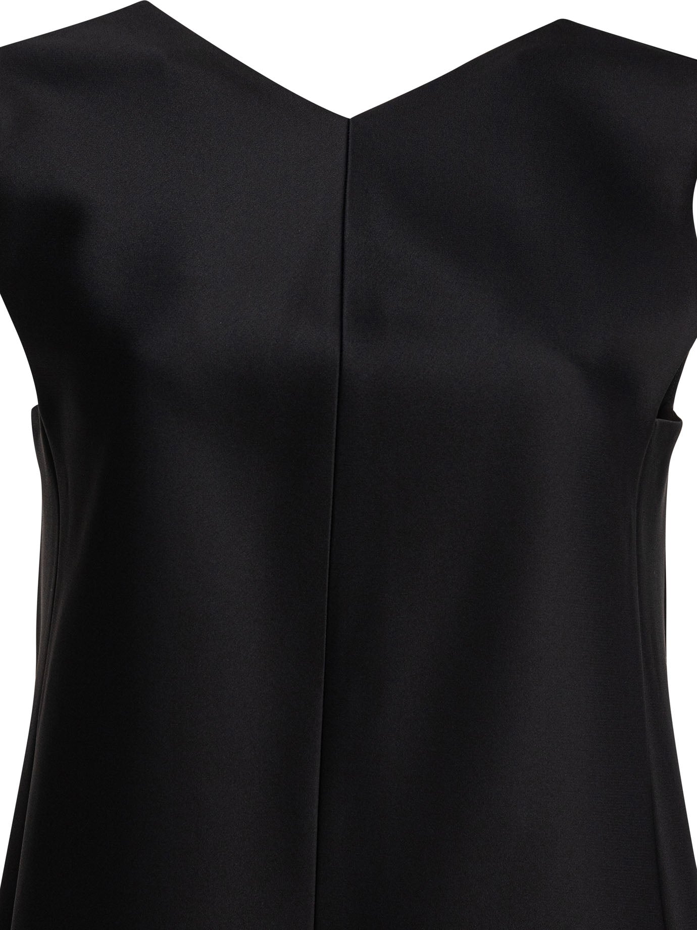 KHAITE Flared V-Neck Mini Dress