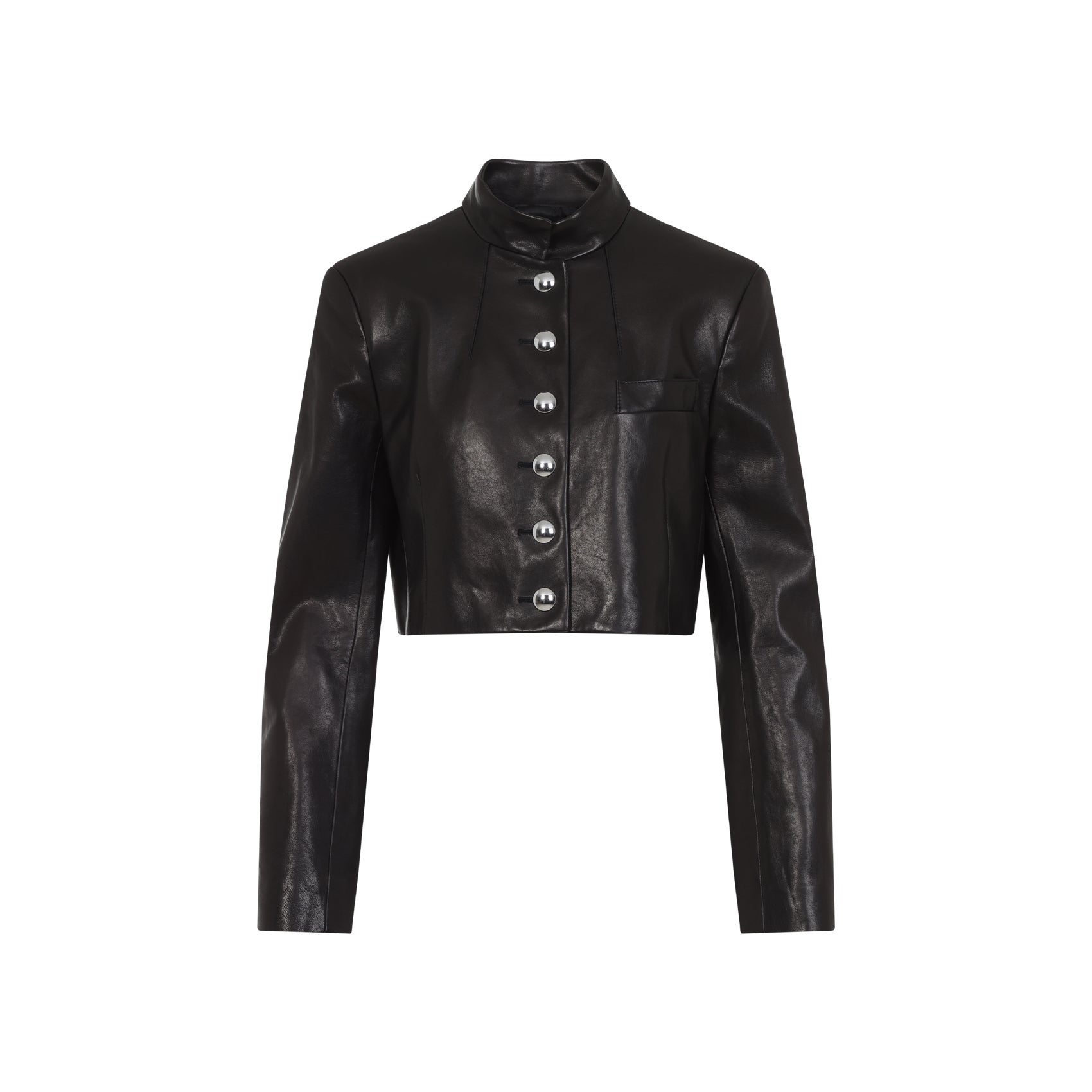 KHAITE Mini Lamb Leather Jacket