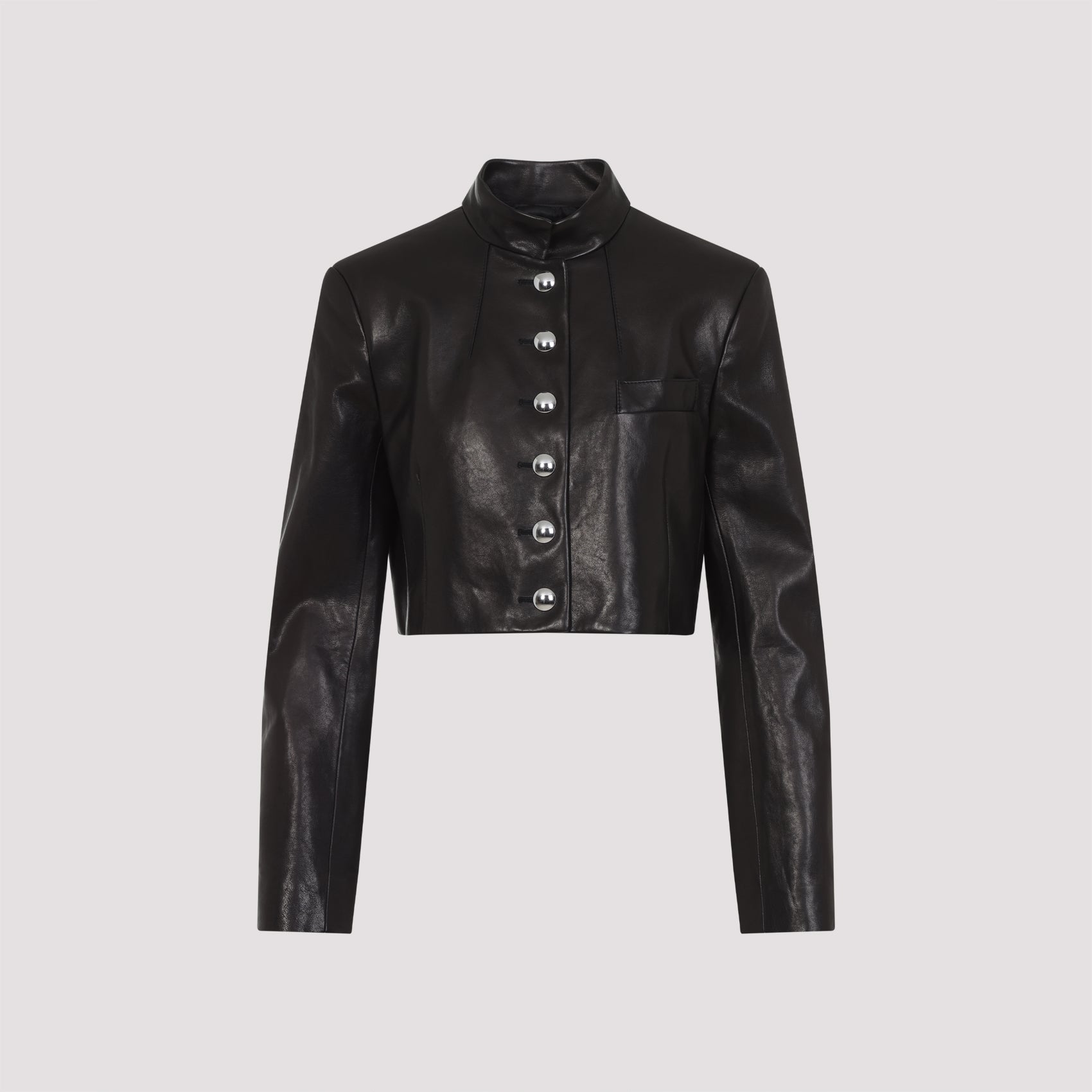 KHAITE Mini Lamb Leather Jacket