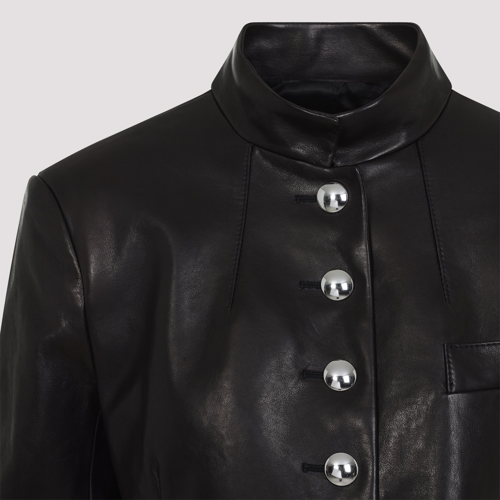 KHAITE Mini Lamb Leather Jacket