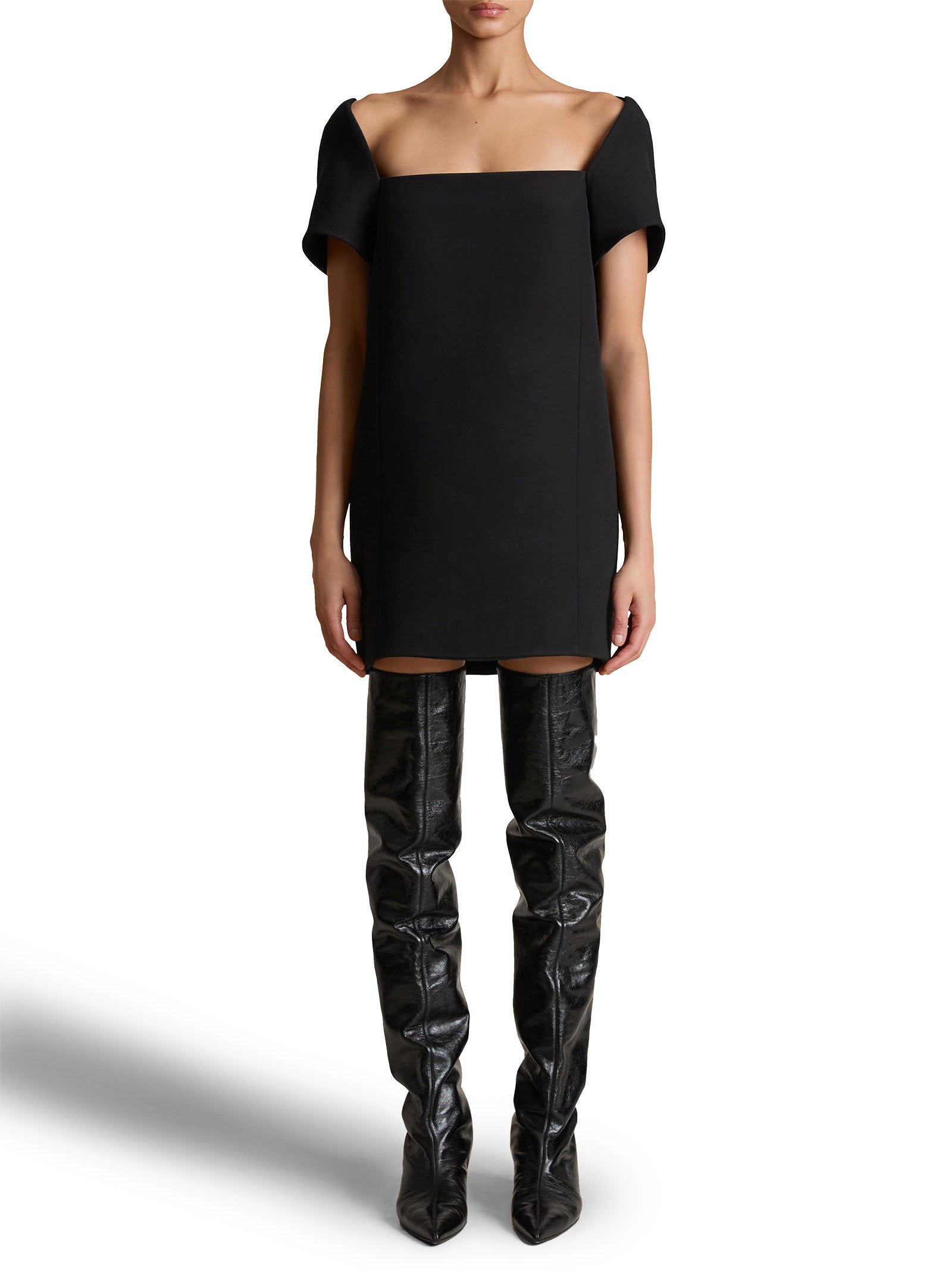 KHAITE NY Chic Square Neck Mini Dress for Women