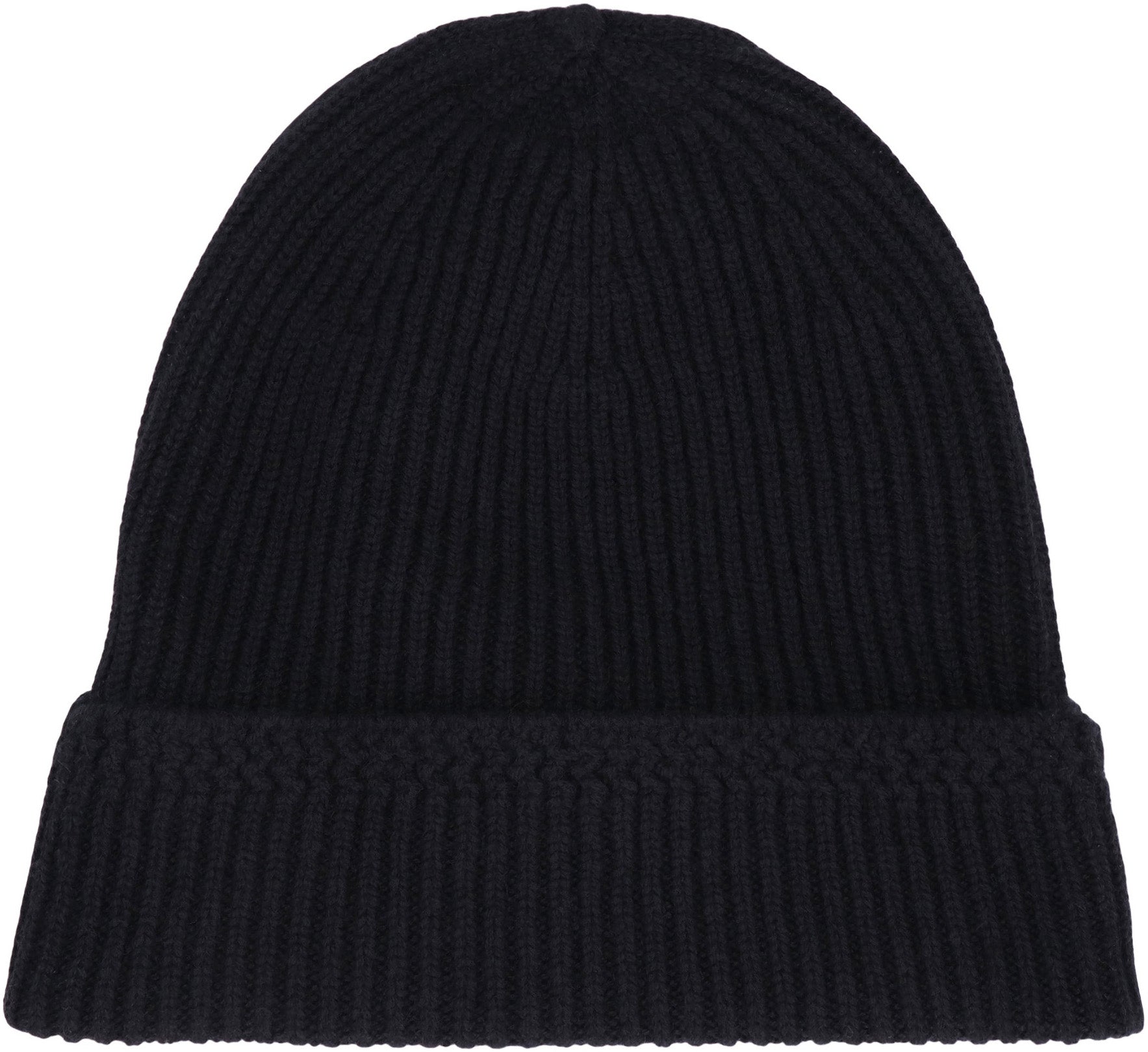 TOM FORD Ribbed Knit Beanie with Front Logo Detail