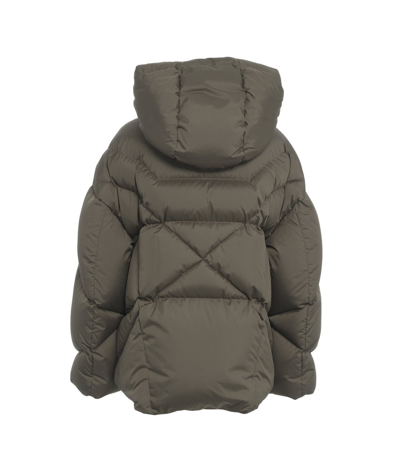 KHRISJOY Oversized Down Jacket with Hood for Women