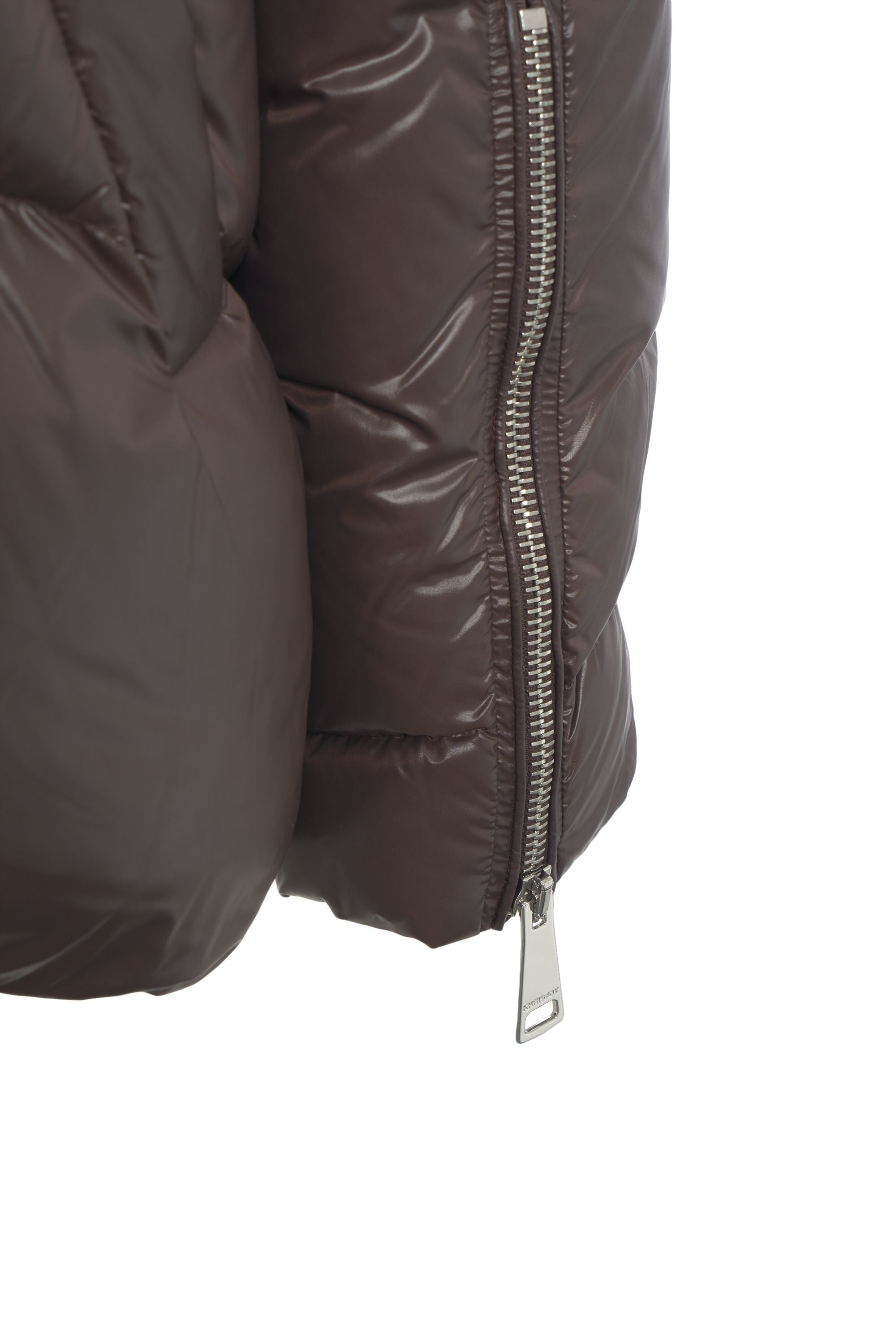 KHRISJOY Oversized Quilted Down Jacket with Hood