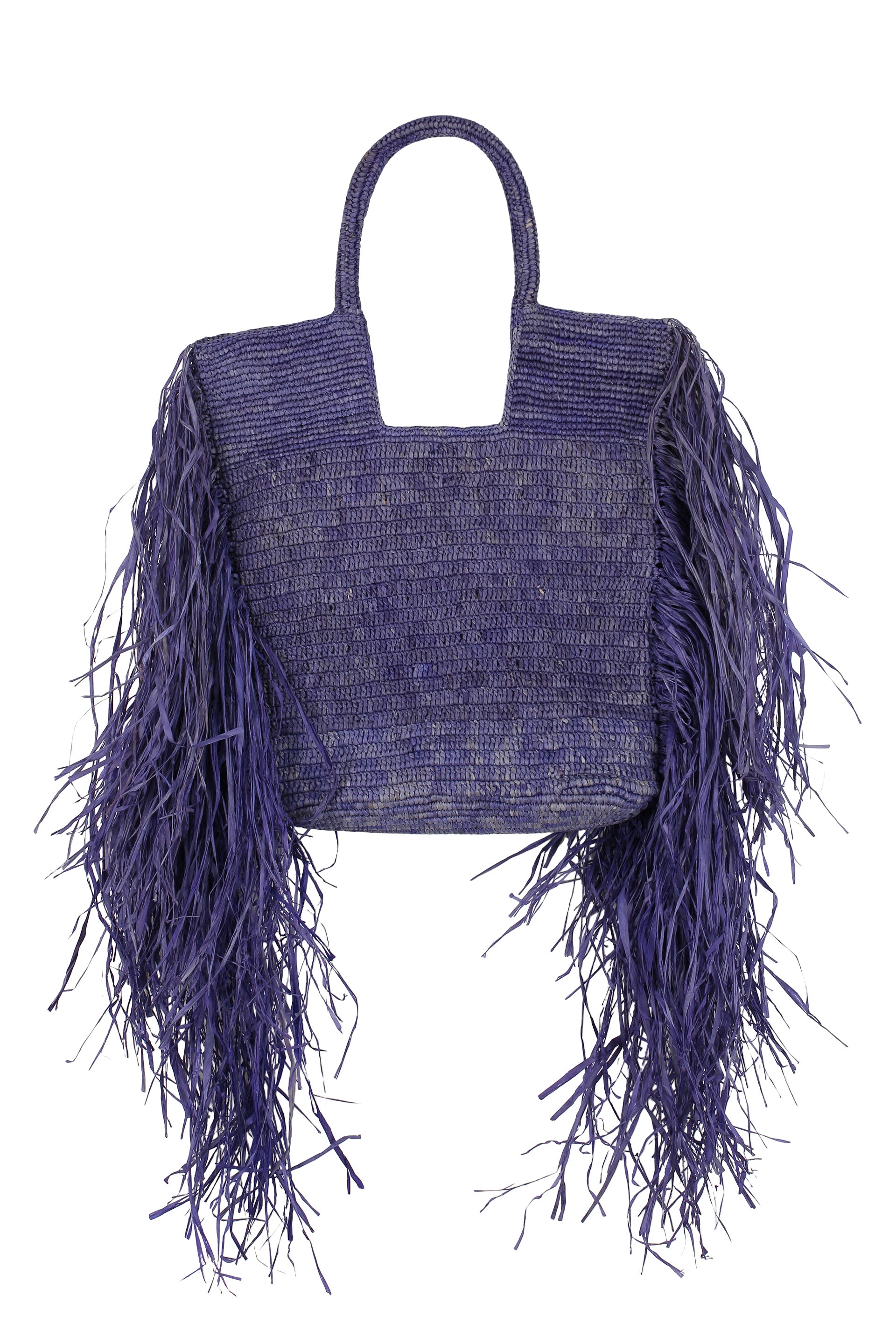 MADE FOR A WOMAN Woven Raffia Tote Handbag - 32cm x 37.5cm