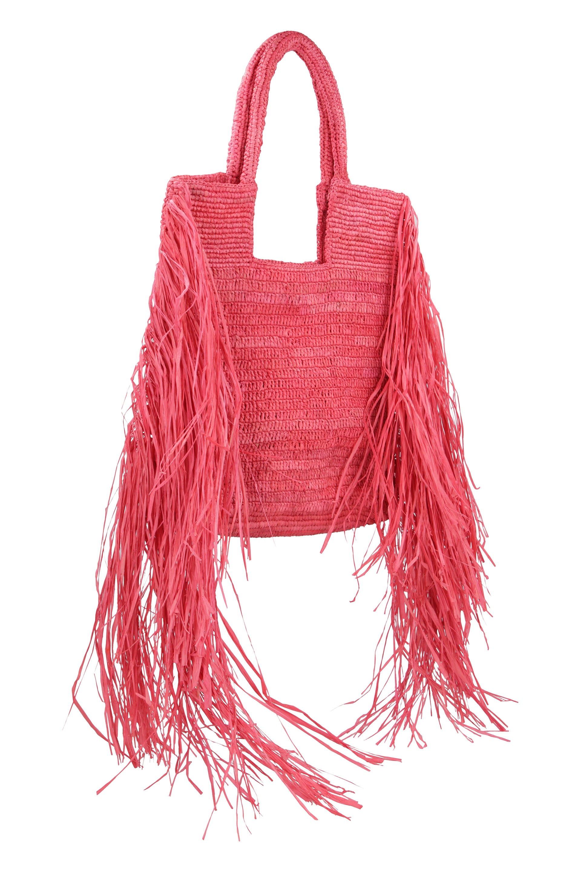 MADE FOR A WOMAN Fringe Tote Handbag with Snap Closure - 30 cm x 29 cm