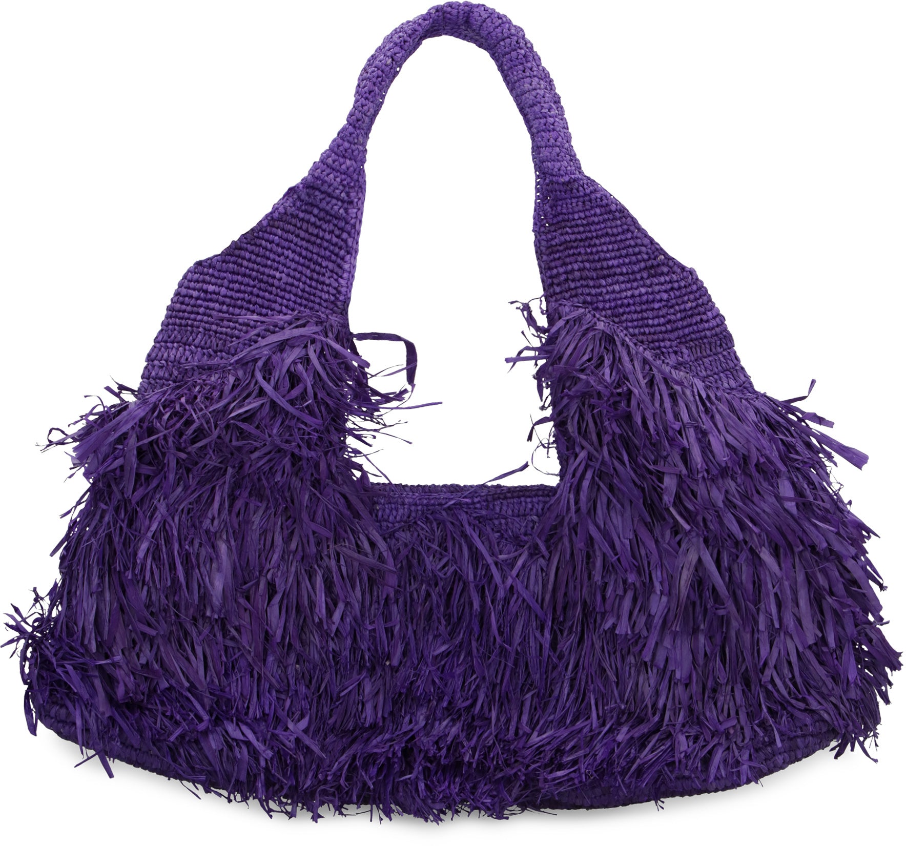 MADE FOR A WOMAN Elegant Fringed Tote Handbag with Snap Closure - 60 cm