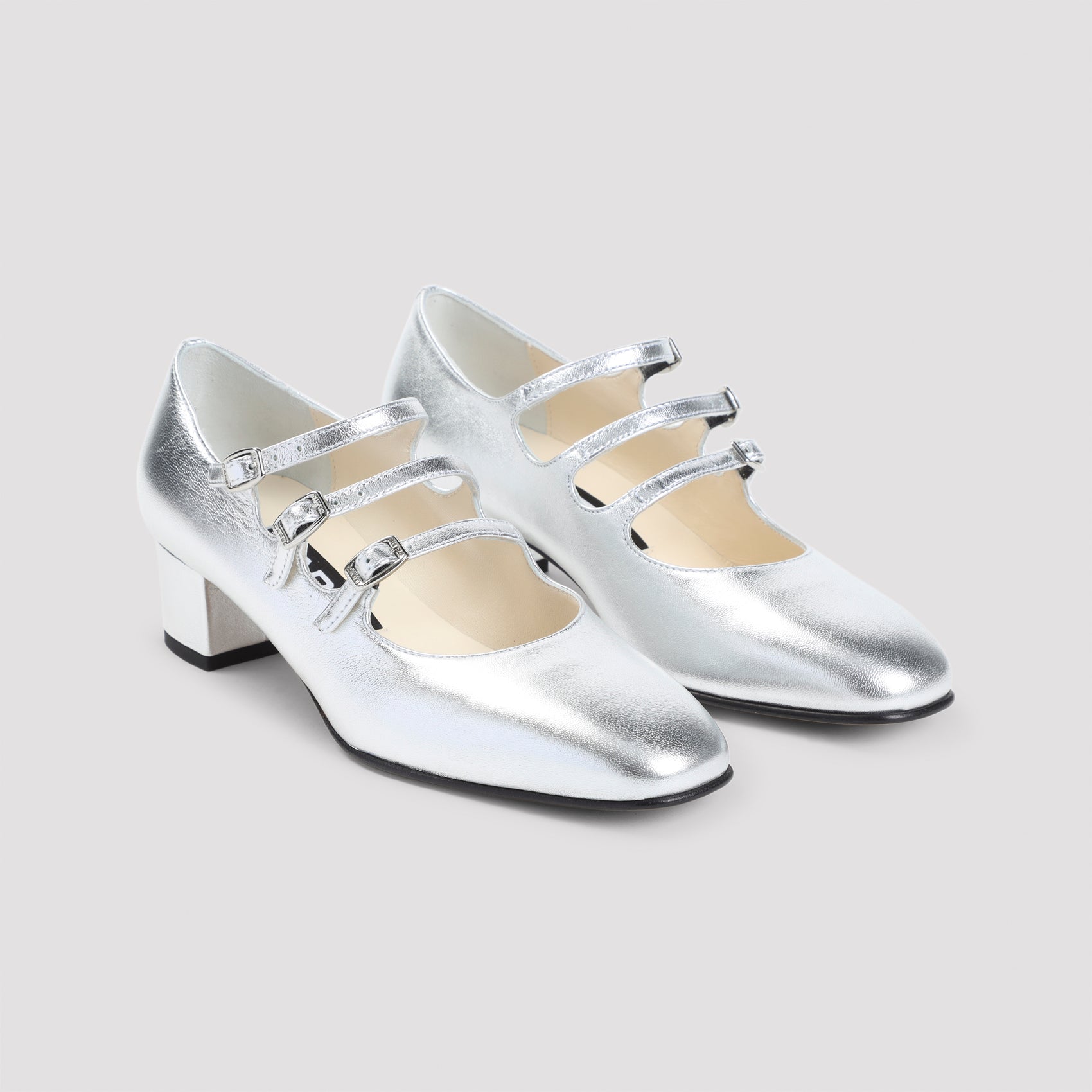 CAREL PARIS Leopard Print Mary Jane Patent Leather Pumps