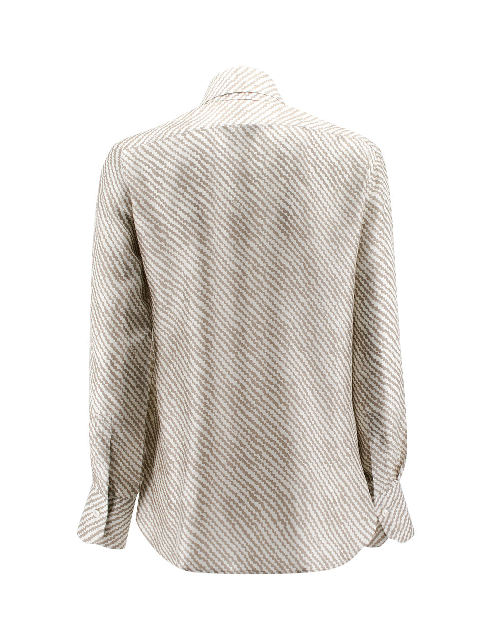 KITON Elegant Silk Blouse with Masculine Cut