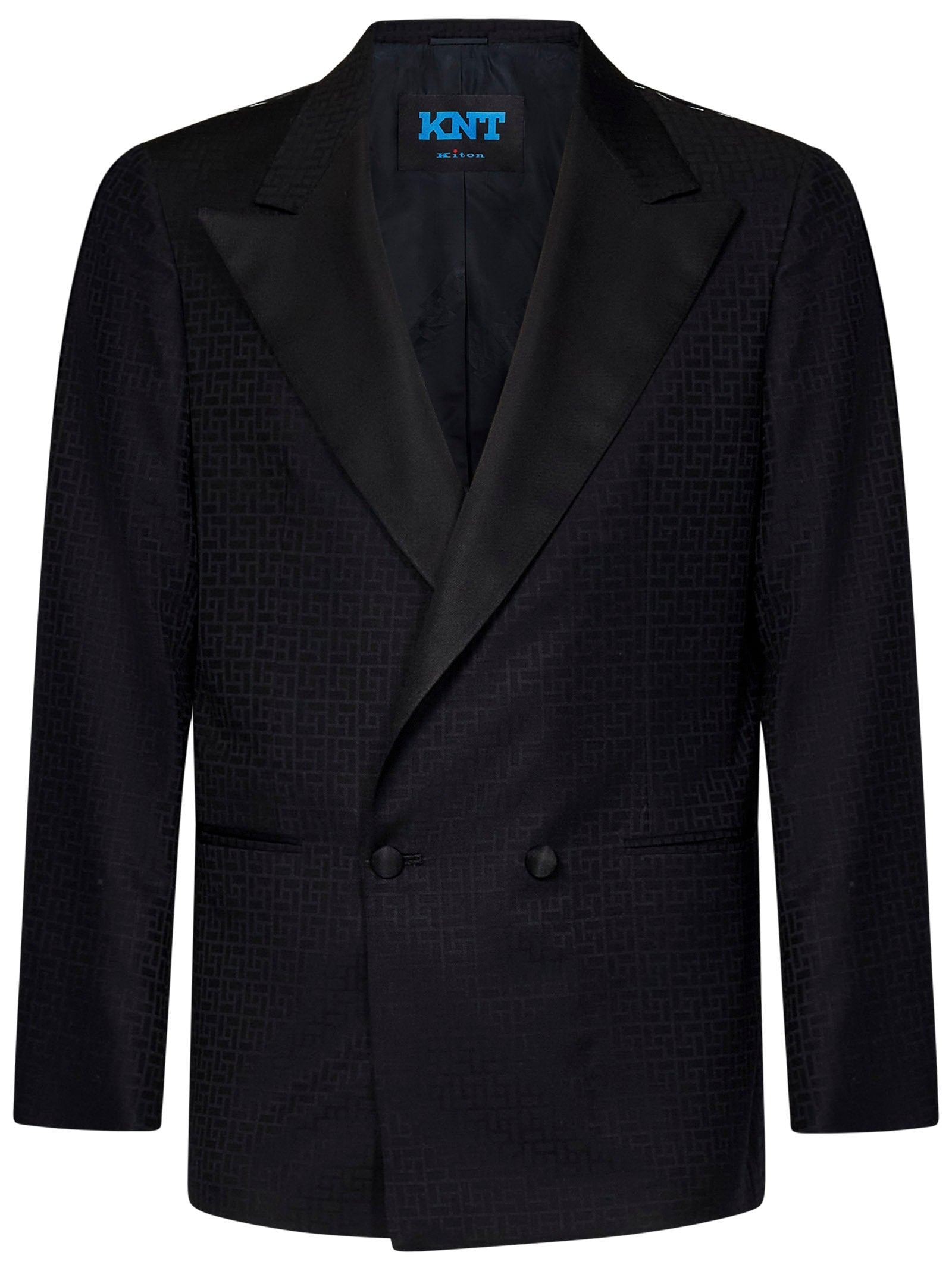 KITON Double-Breasted Tuxedo Jacket Size 48 IT