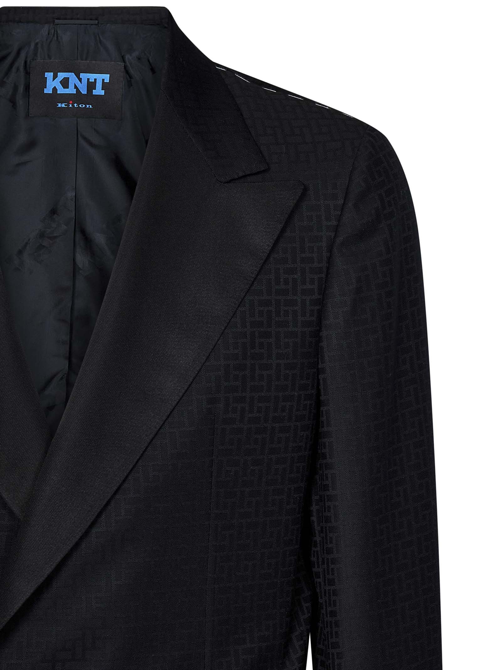 KITON Double-Breasted Tuxedo Jacket Size 48 IT