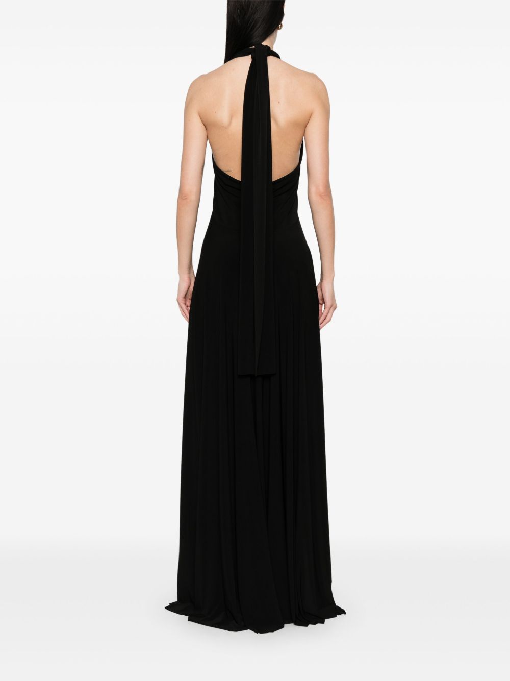 NORMA KAMALI Convertible Long Dress with Asymmetric Hem