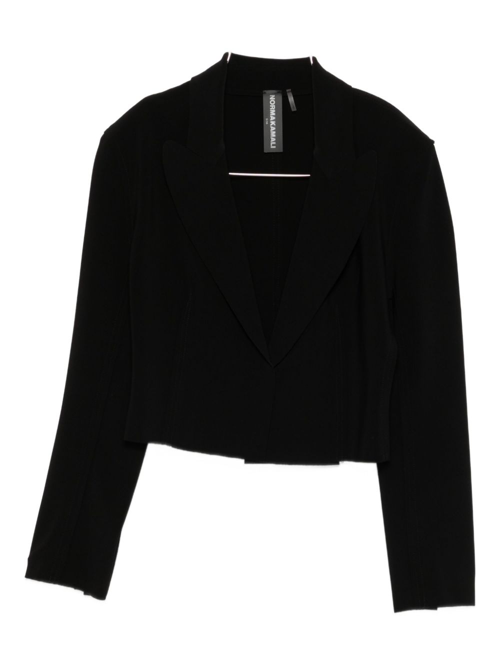 NORMA KAMALI Mini Single-Breasted Cropped Jacket