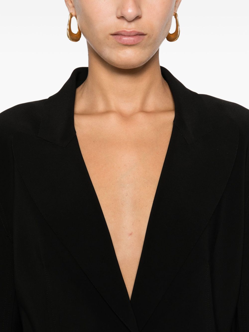 NORMA KAMALI Mini Single-Breasted Cropped Jacket
