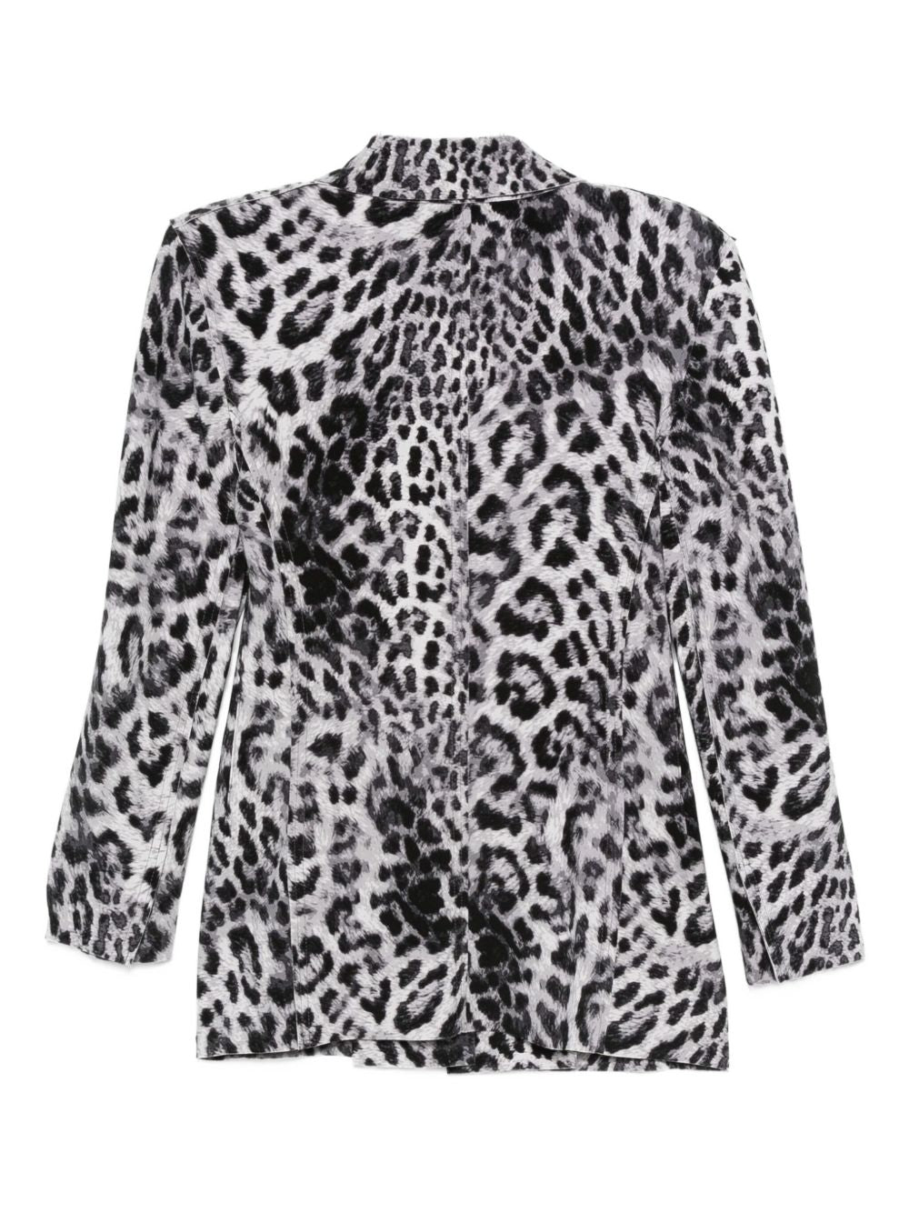 NORMA KAMALI Leopard Print Single-Breasted Jacket