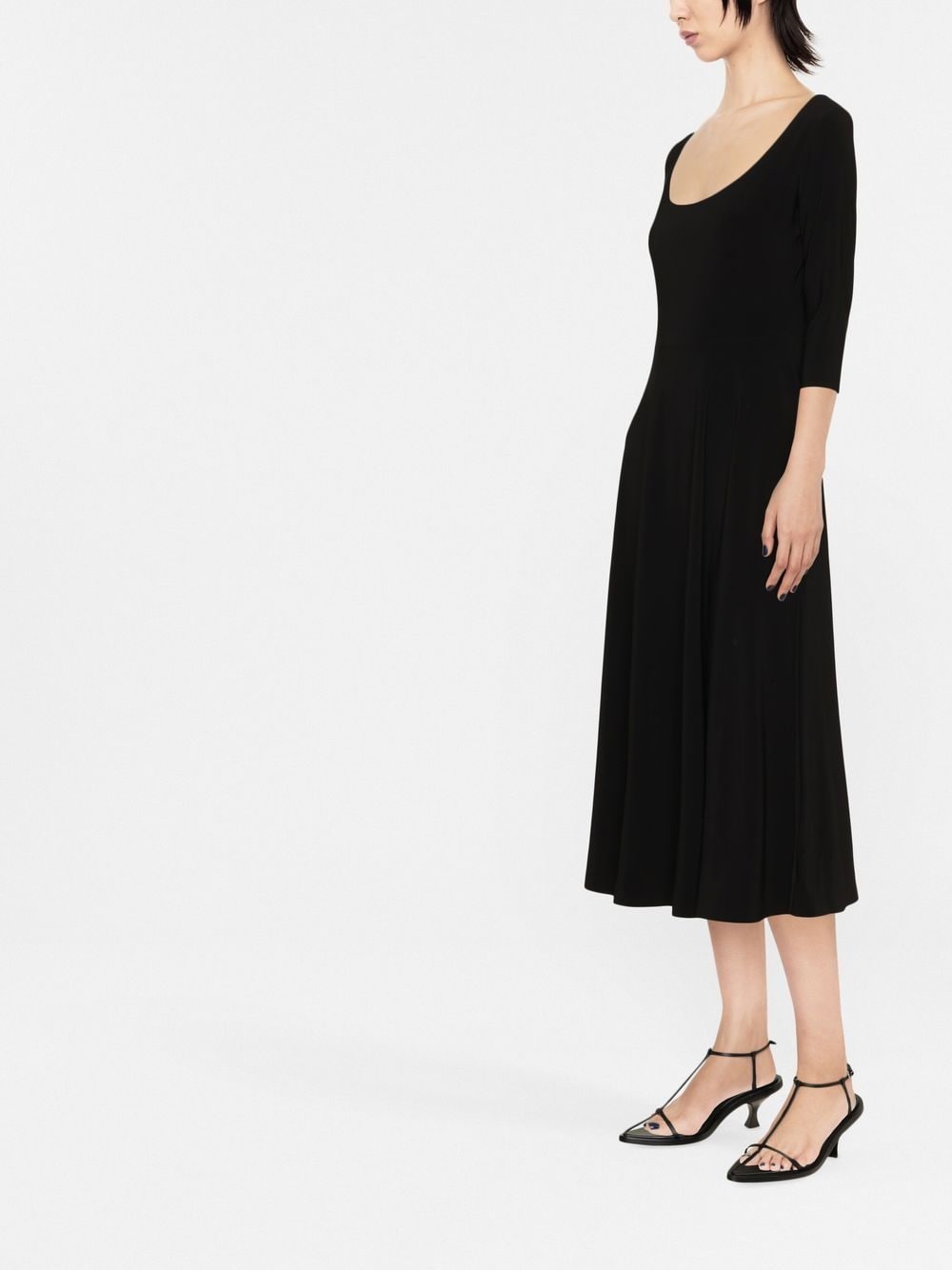 NORMA KAMALI Elegant Flared Midi Dress