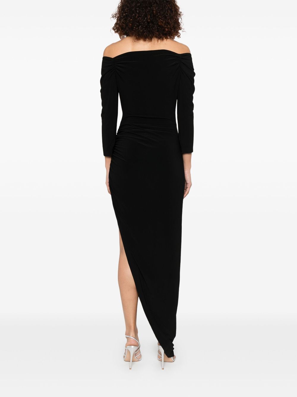 NORMA KAMALI Off-Shoulder Long Dress with Draped Detailing for Women