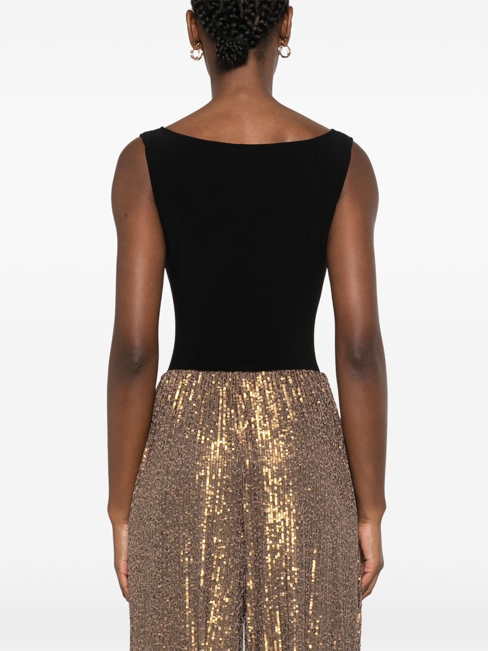 NORMA KAMALI V-Necked Mini Bodysuit