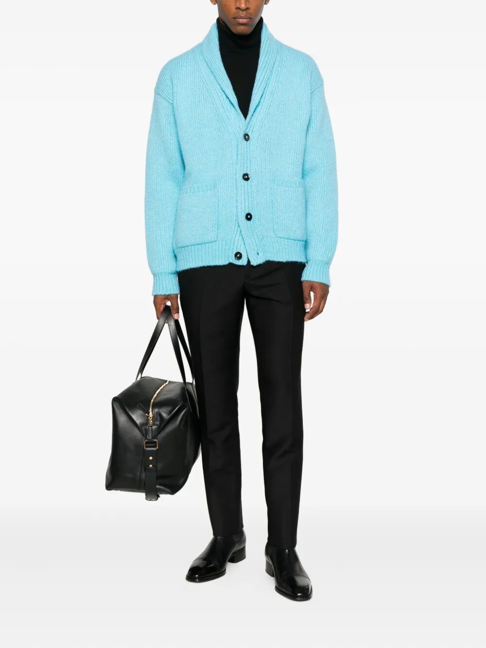 TOM FORD Cashmere Scarf Collar Cardigan for Men - FW25