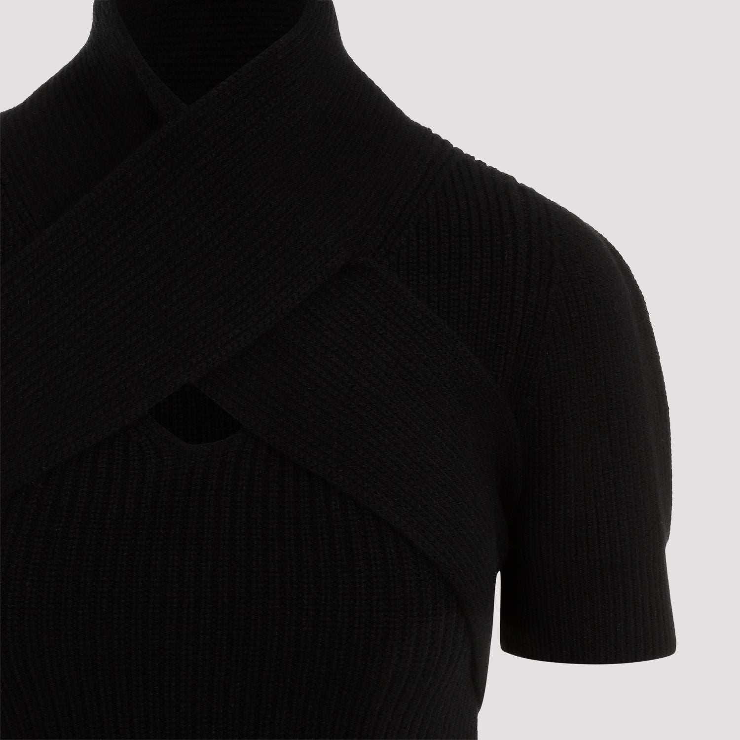 PATOU Draped Wool Blend Dress