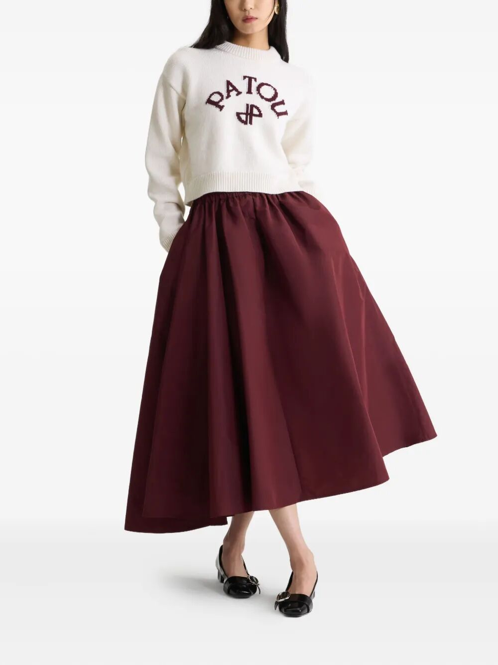 PATOU Monogram Intarsia Wool and Cashmere Jumper for Women - FW25