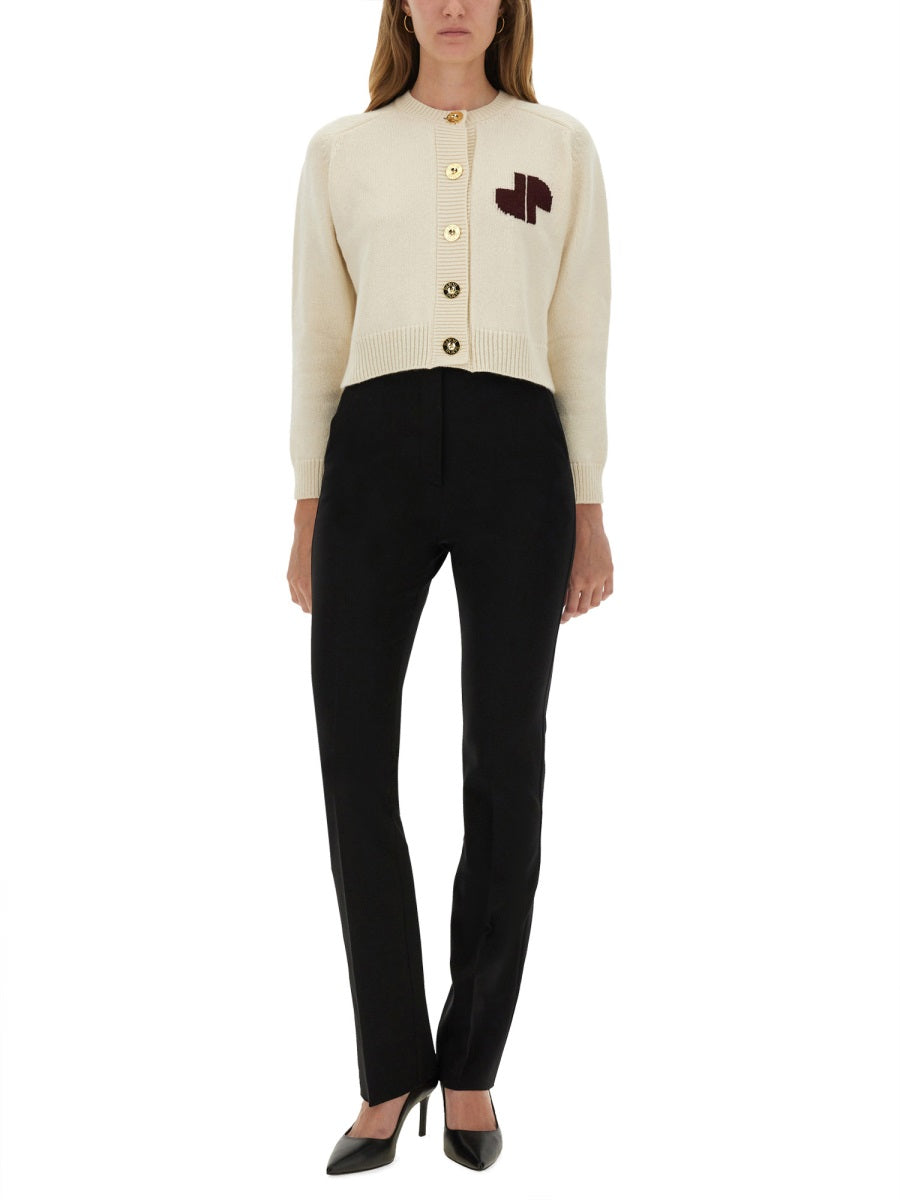 PATOU Cropped Cardigan with Logo in Size S