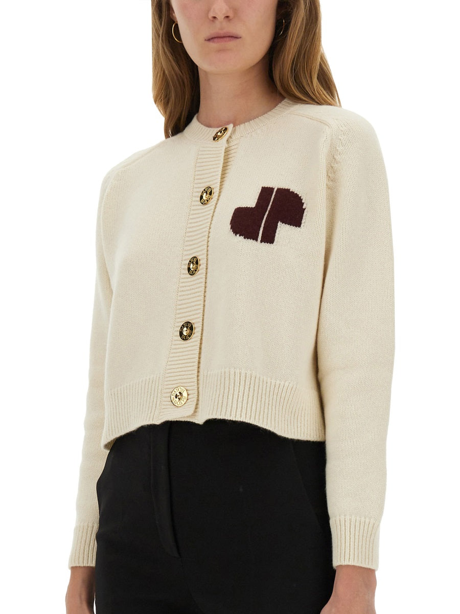 PATOU Cropped Cardigan with Logo in Size S