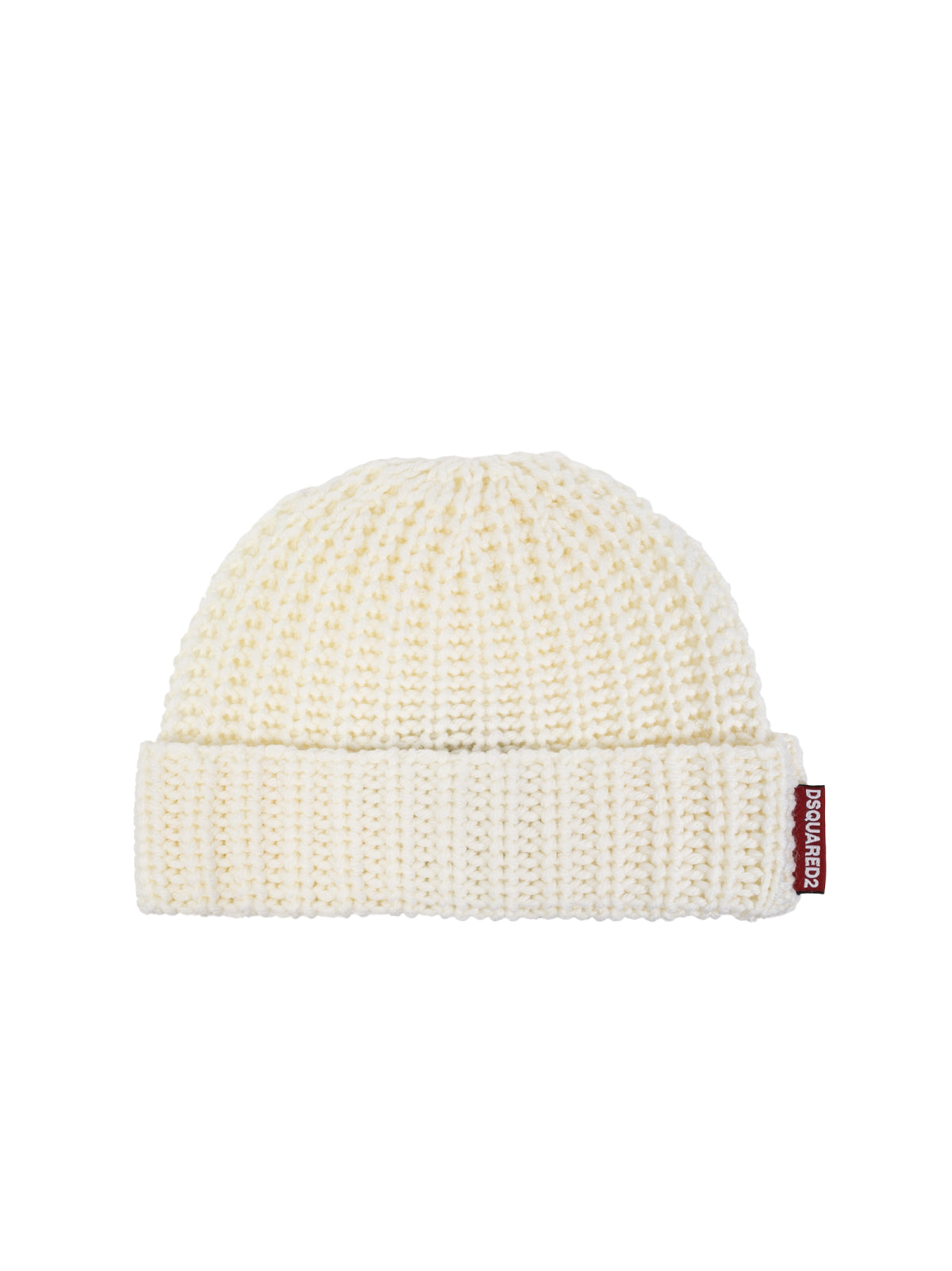 DSQUARED2 Logo Tag Knit Wool Beanie for Men