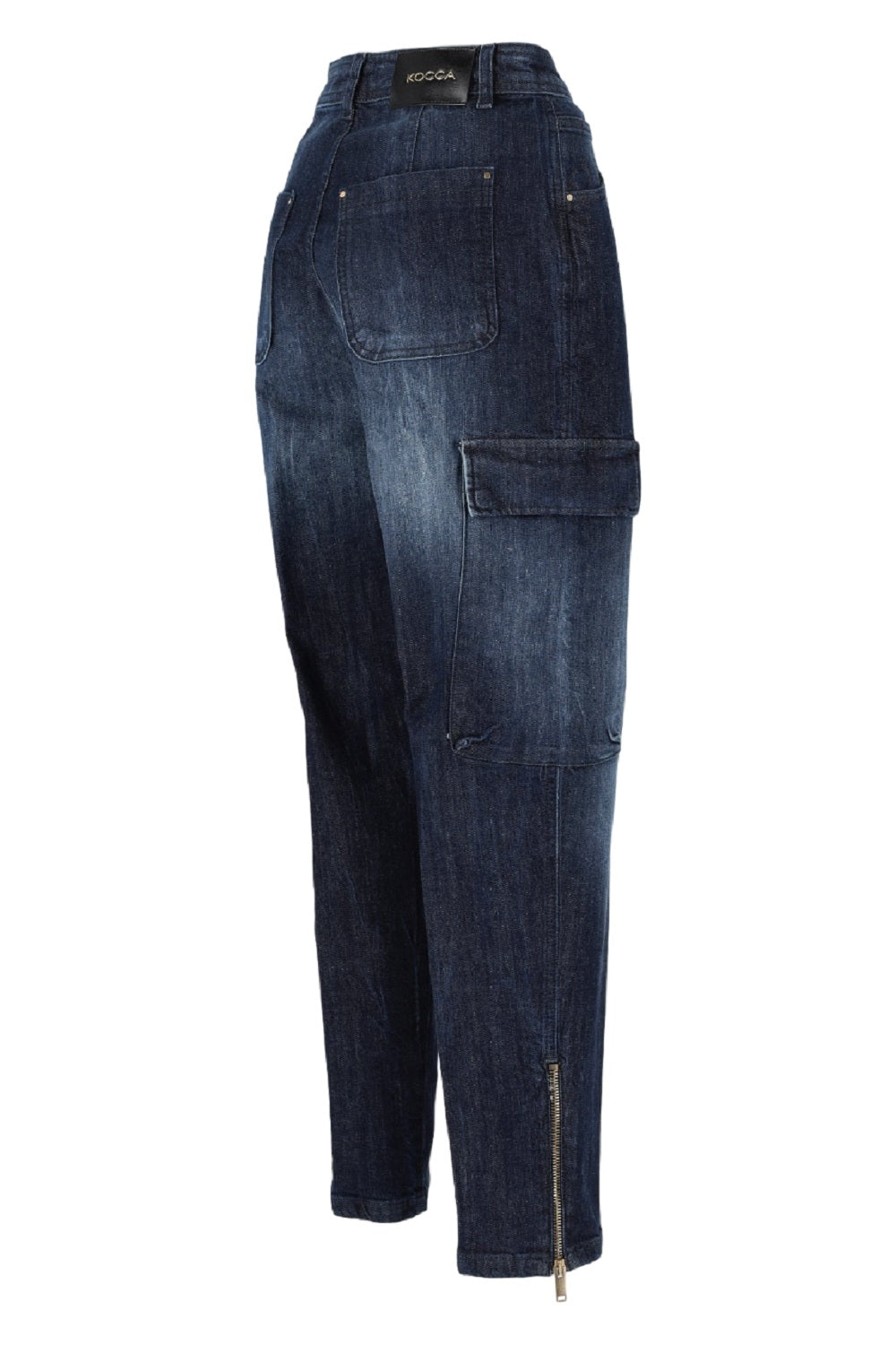 KOCCA Stylish Women's Jeans with Chic Side Pockets and Zip Detailing
