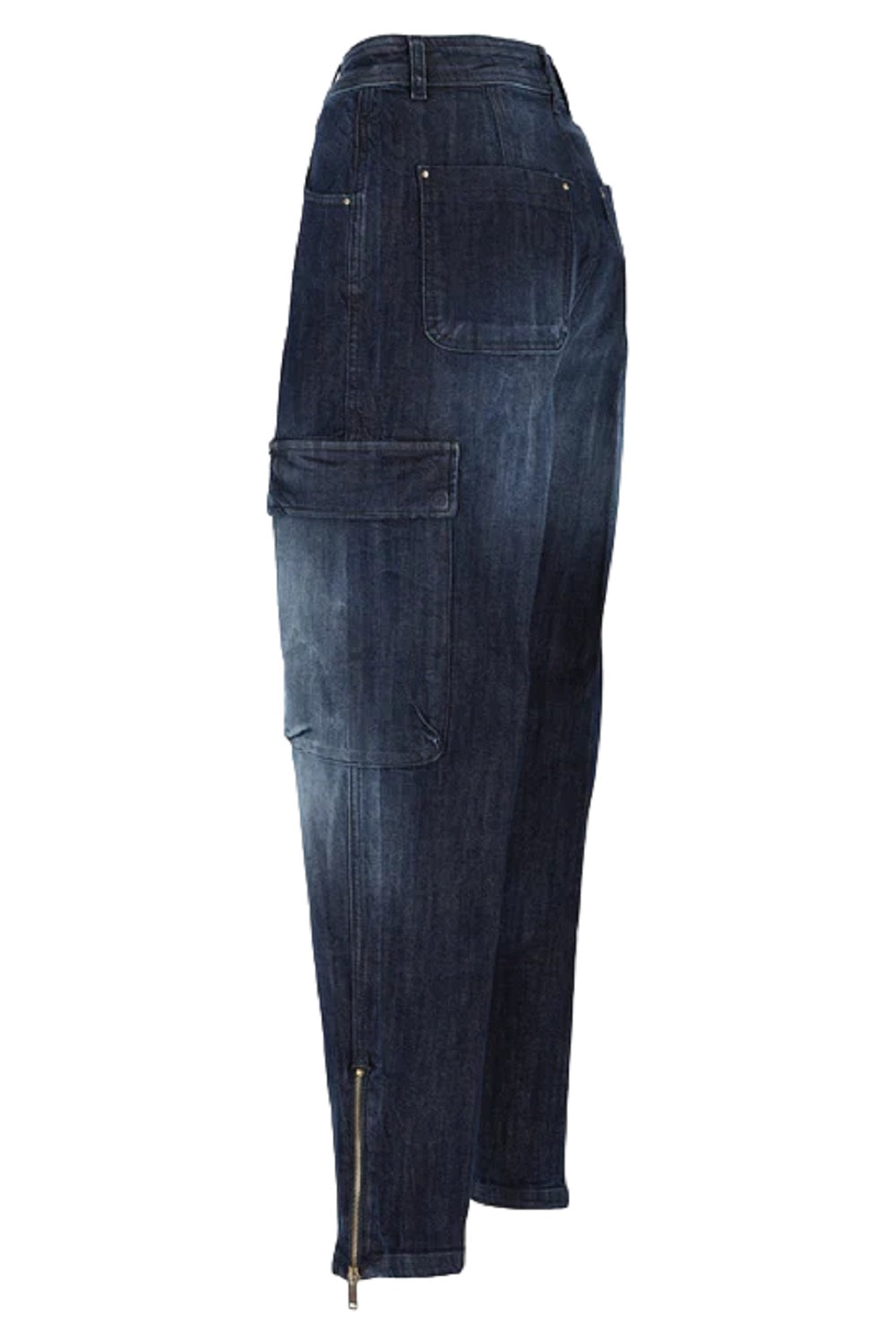 KOCCA Stylish Women's Jeans with Chic Side Pockets and Zip Detailing
