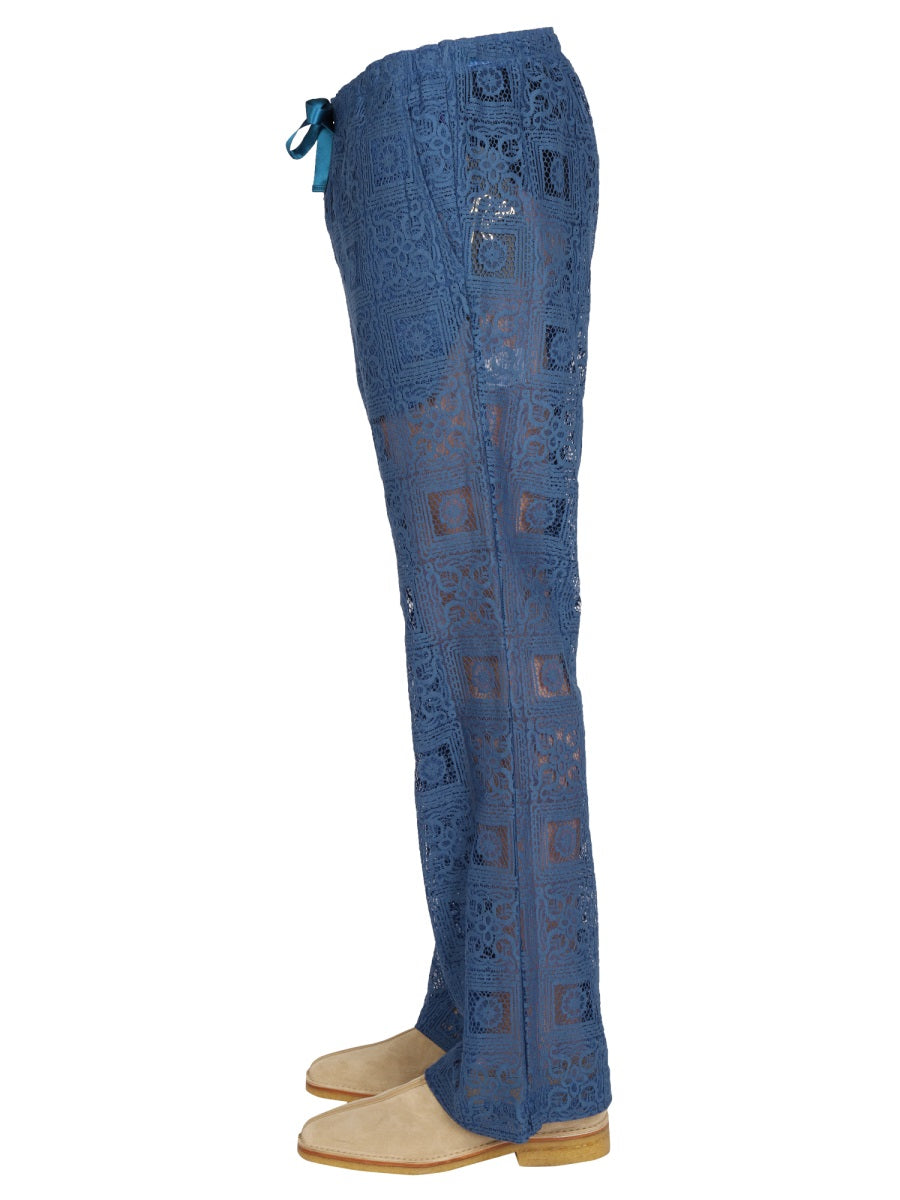 NEEDLES Comfort Fit Knit Trousers with Elastic Drawstring