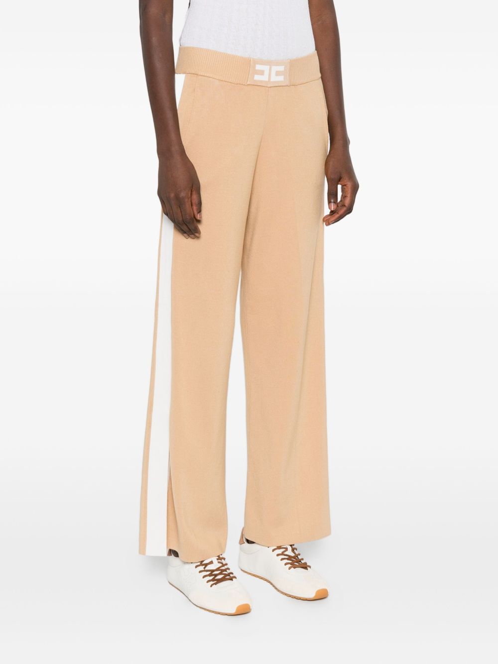 ELISABETTA FRANCHI Tricot Trousers with Elastic Waistband for Women