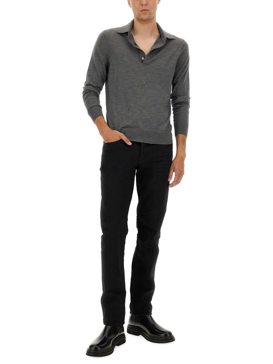 TOM FORD Men's Wool Polo Shirt - FW25 Collection