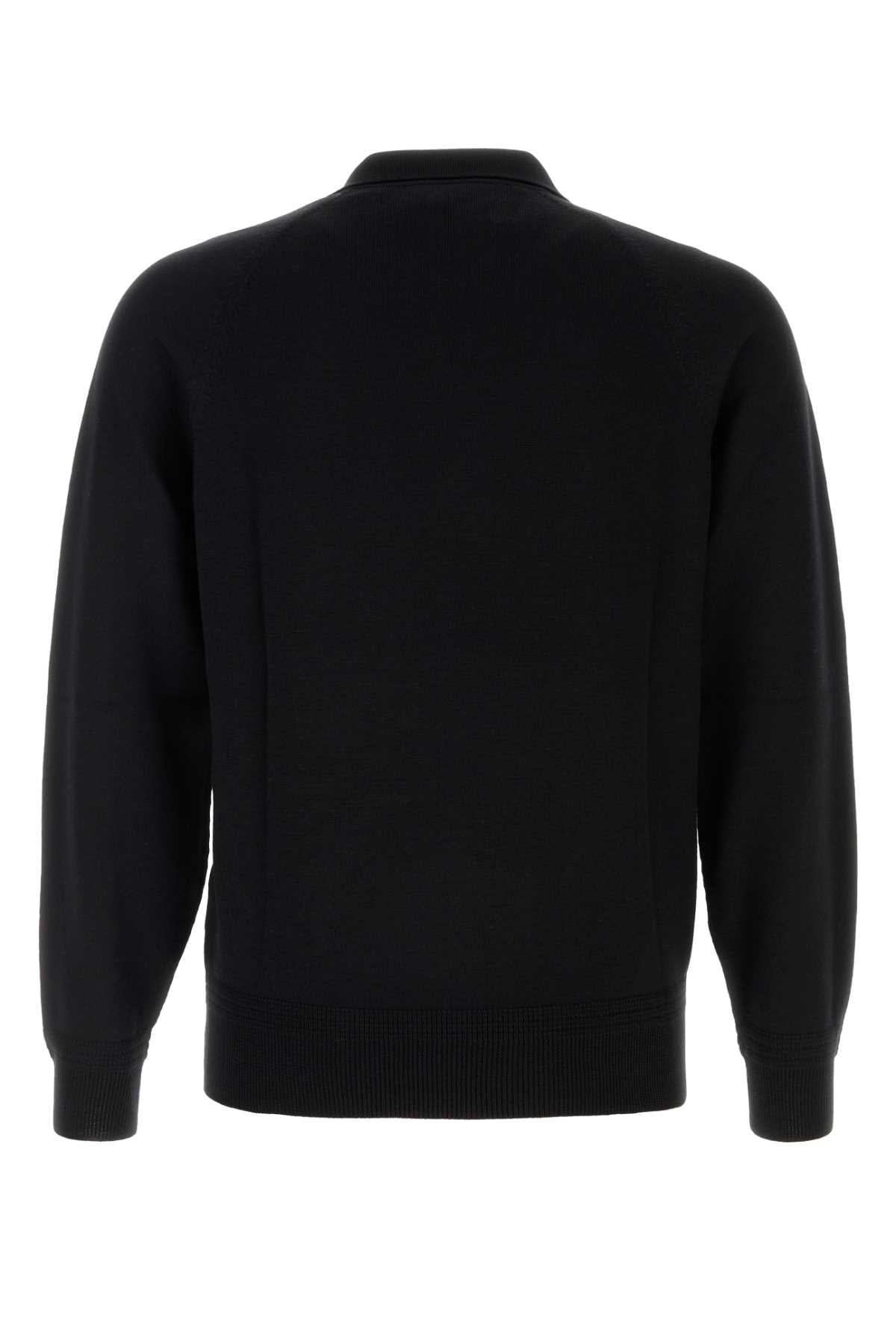 TOM FORD Wool Blend Long Sleeve Polo Shirt