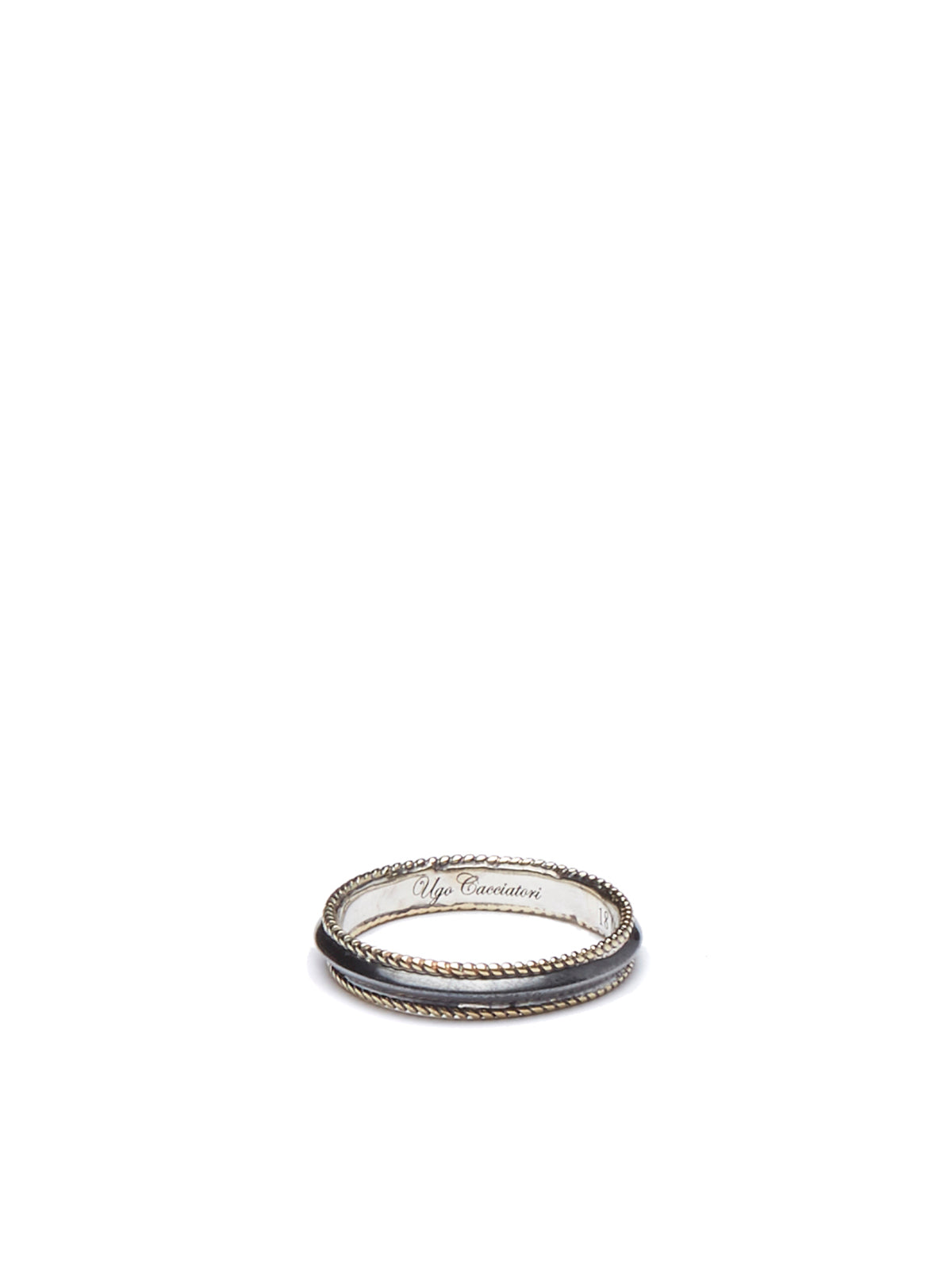 UGO CACCIATORI Edge Band Ring for Men