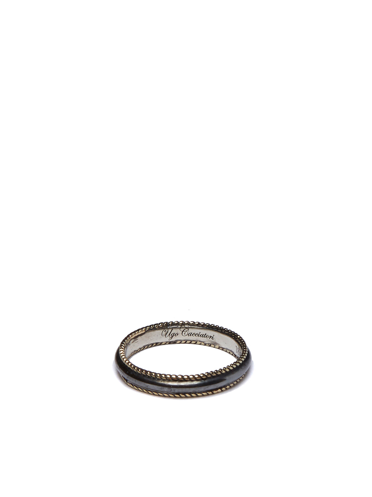 UGO CACCIATORI Round Band Ring for Men