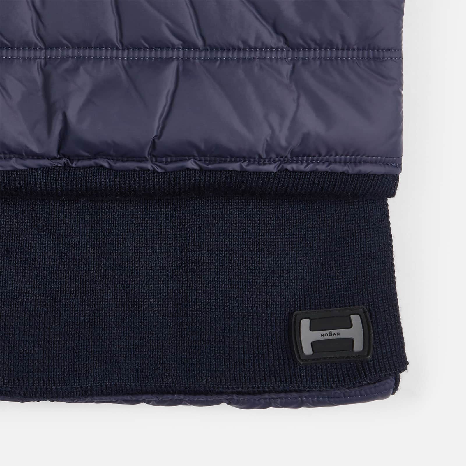 HOGAN Quilted Scarf and Sweater Set for Men